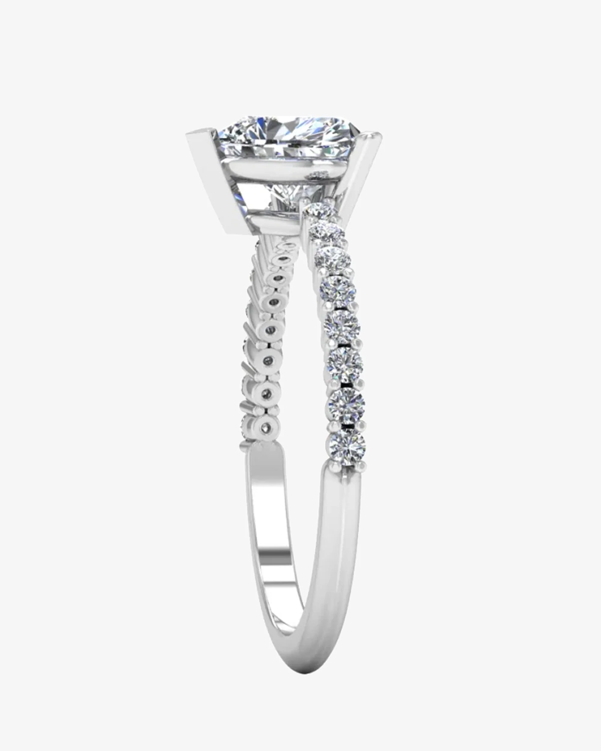 Heart Bezel Moissanite Engagement Ring - Image 5