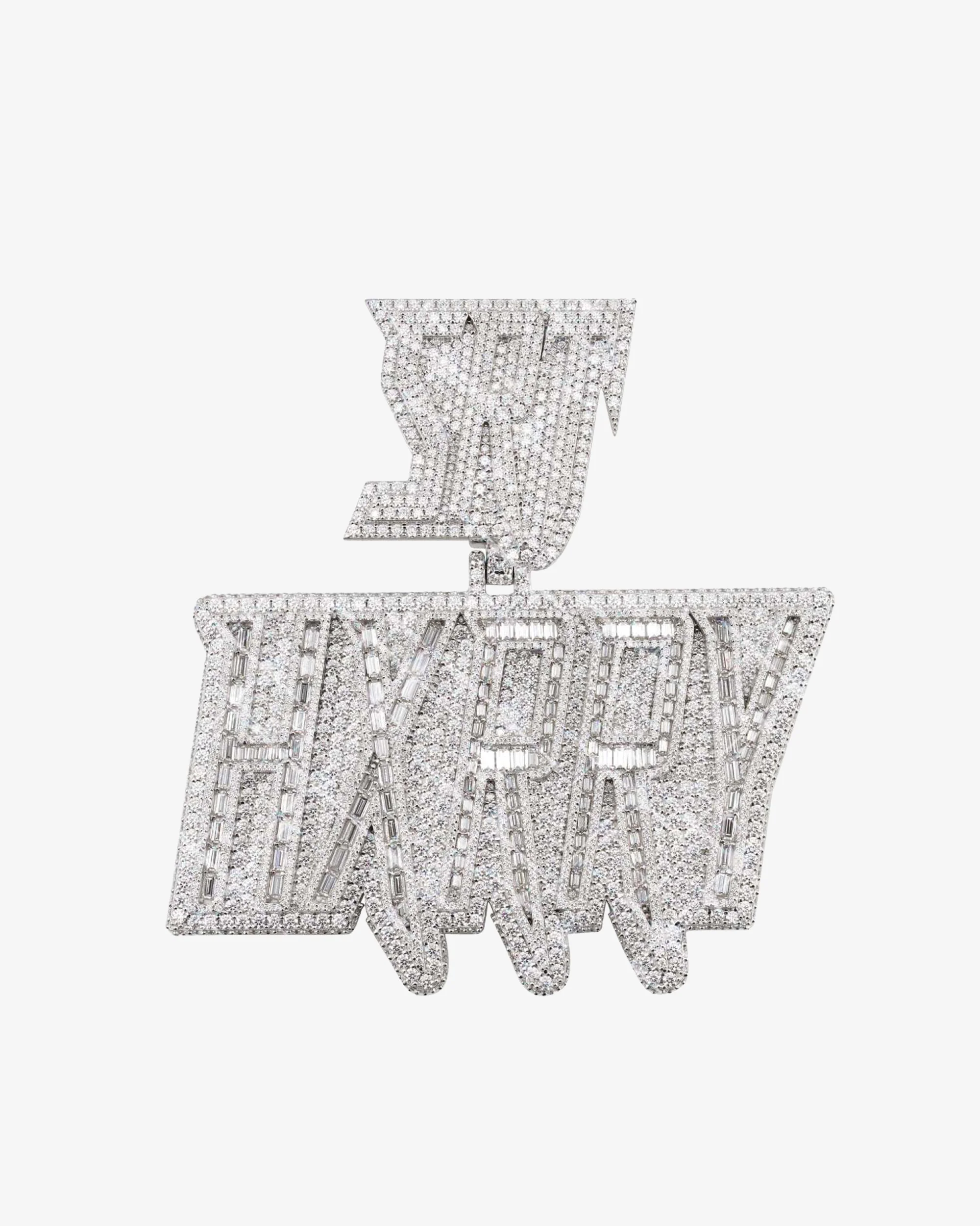 "HXRRY" Custom Moissanite Name Pendant 14K Gold
