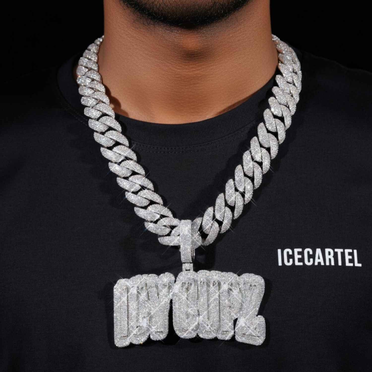 "ICY CUPZ" Custom Moissanite Pendant 14K Gold - Image 2