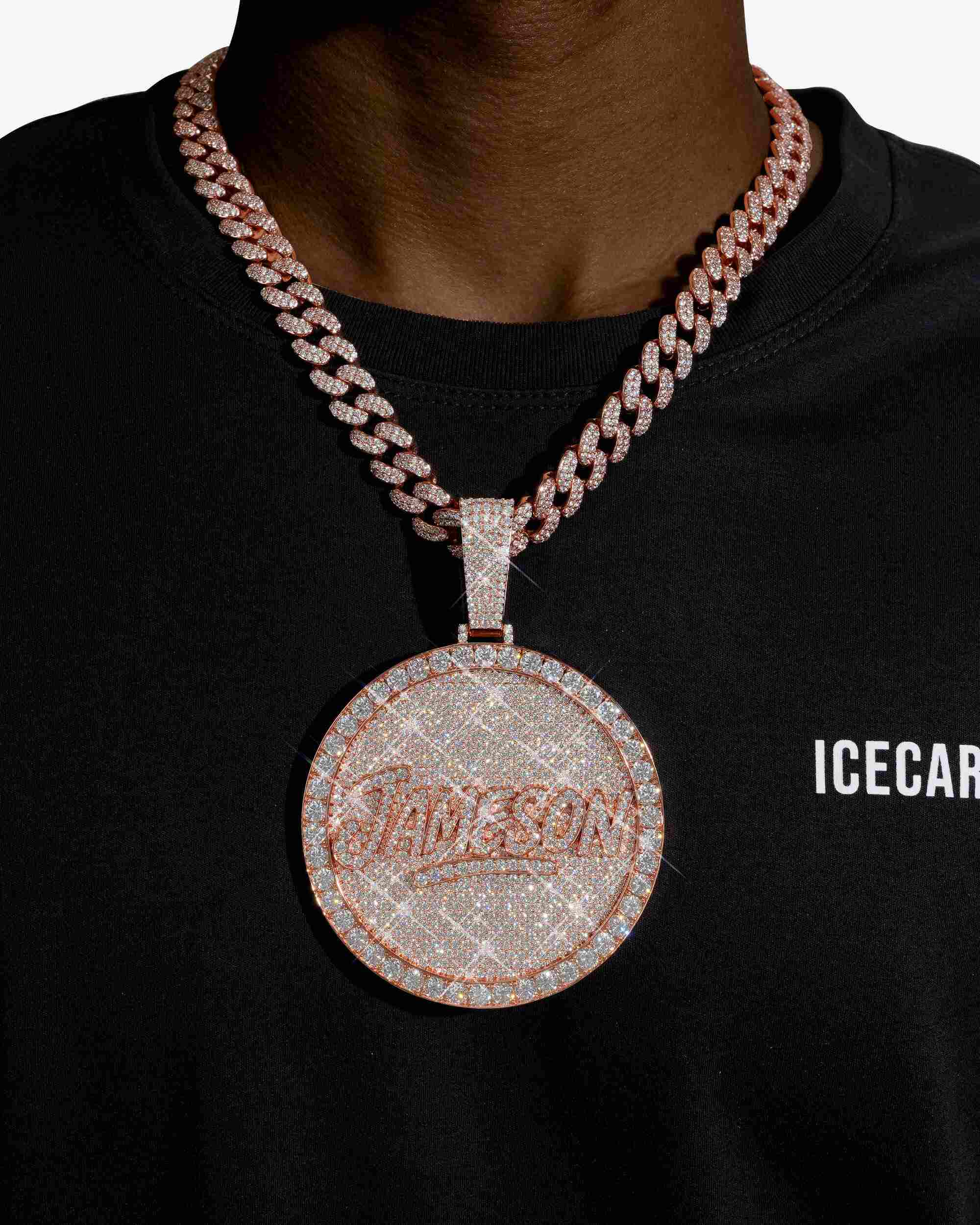 "Jameson" Custom Circle Pendant 14K Gold - Image 2
