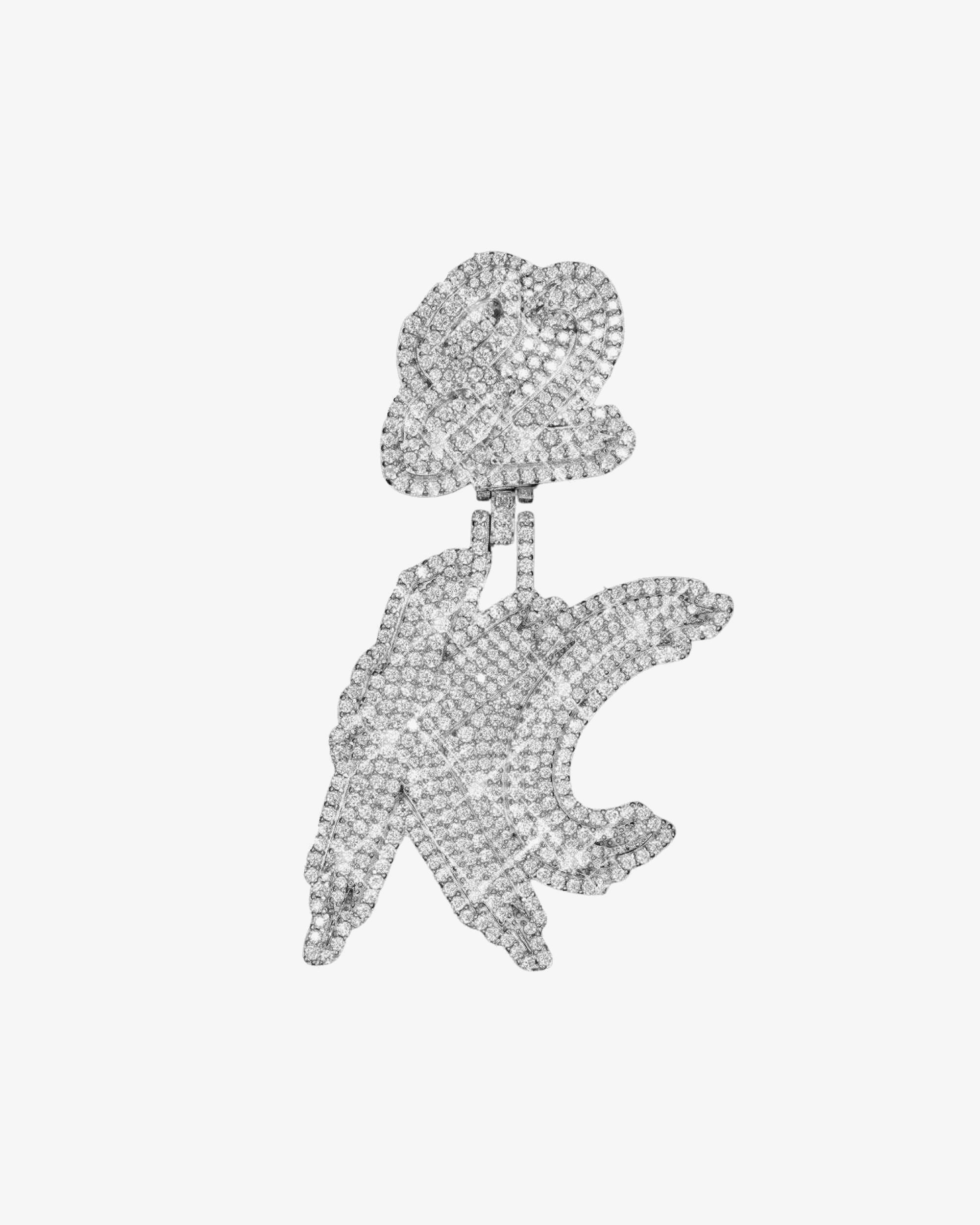 "KC" Custom Moissanite Pendant 14K Gold
