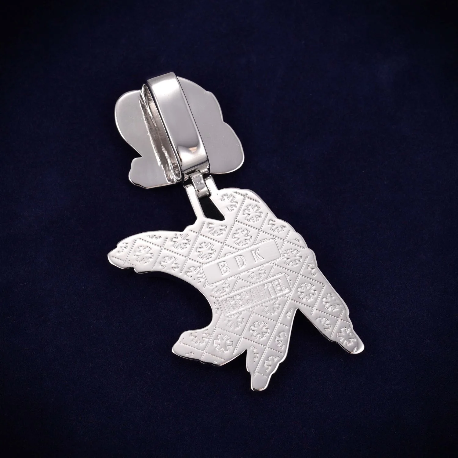 "KC" Custom Moissanite Pendant 14K Gold - Image 3