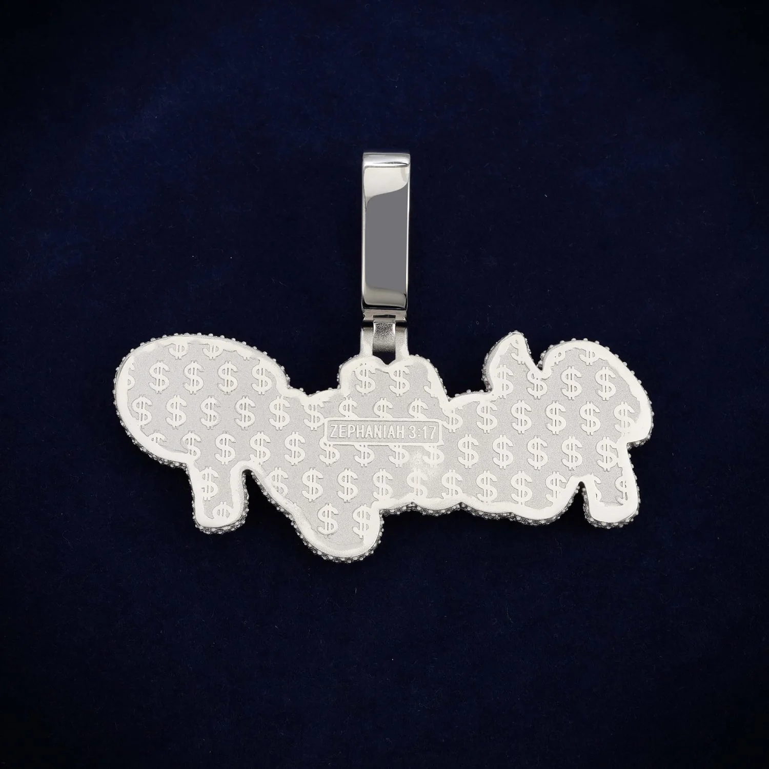"Kelly P" Custom Moissanite Name Pendant 14K Gold - Image 3