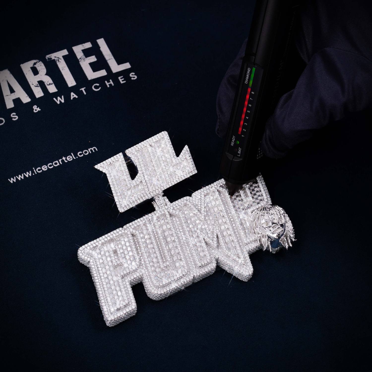 "LIL PUMP" Custom Diamond Pendant 14K Gold - Image 5