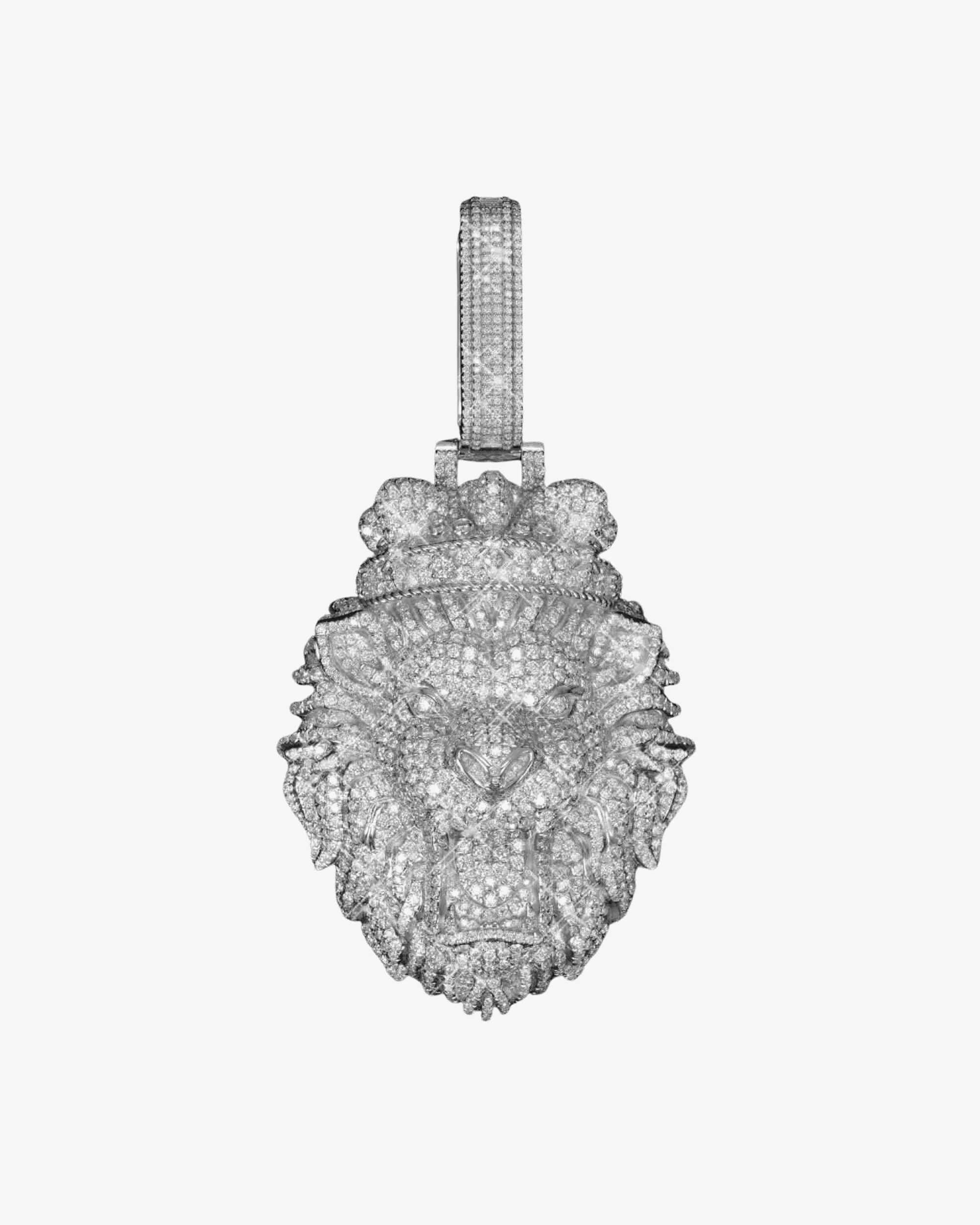 "LION" Custom Moissanite Pendant 14K Gold