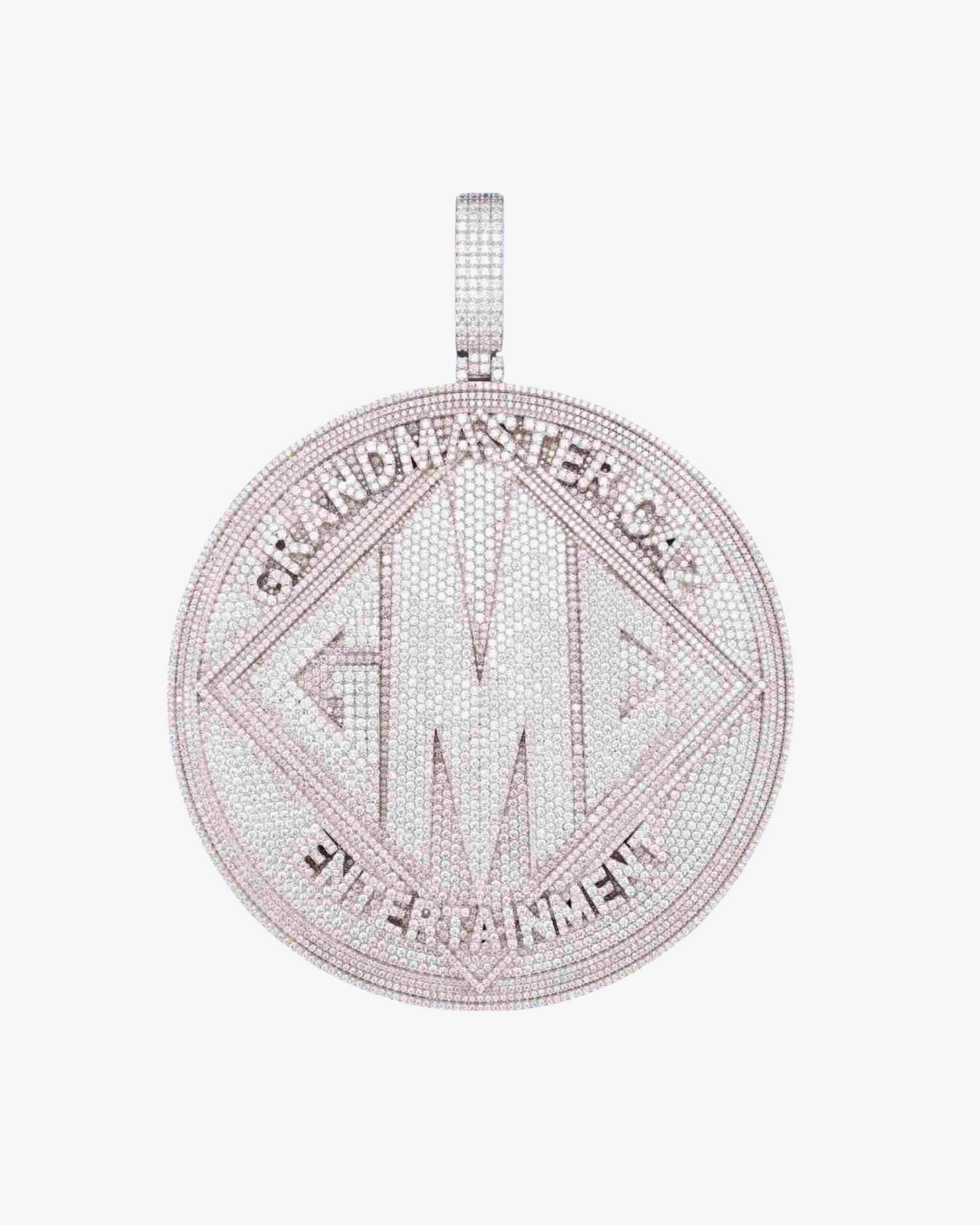 "M" Custom Moissanite Pendant 14K Gold