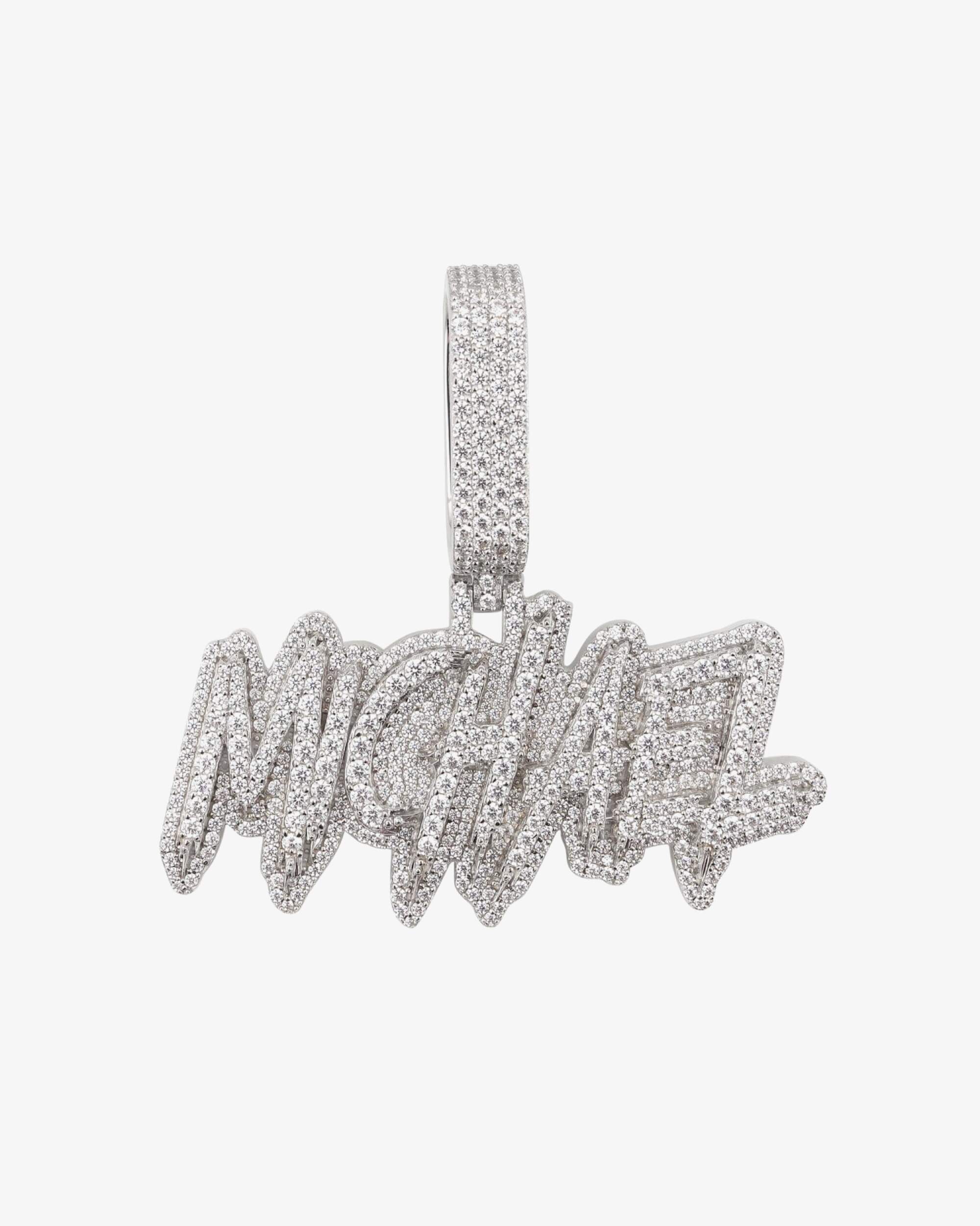 "MICHAEL" Custom Moissanite Pendant 14K Gold