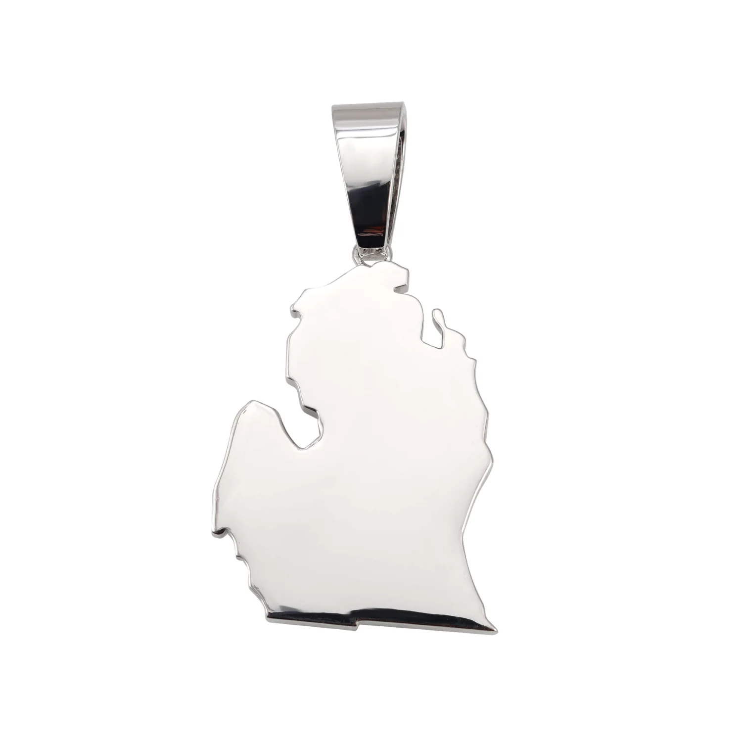 "MICHIGAN" Custom Logo Moissanite Pendant 14K Gold - Image 3