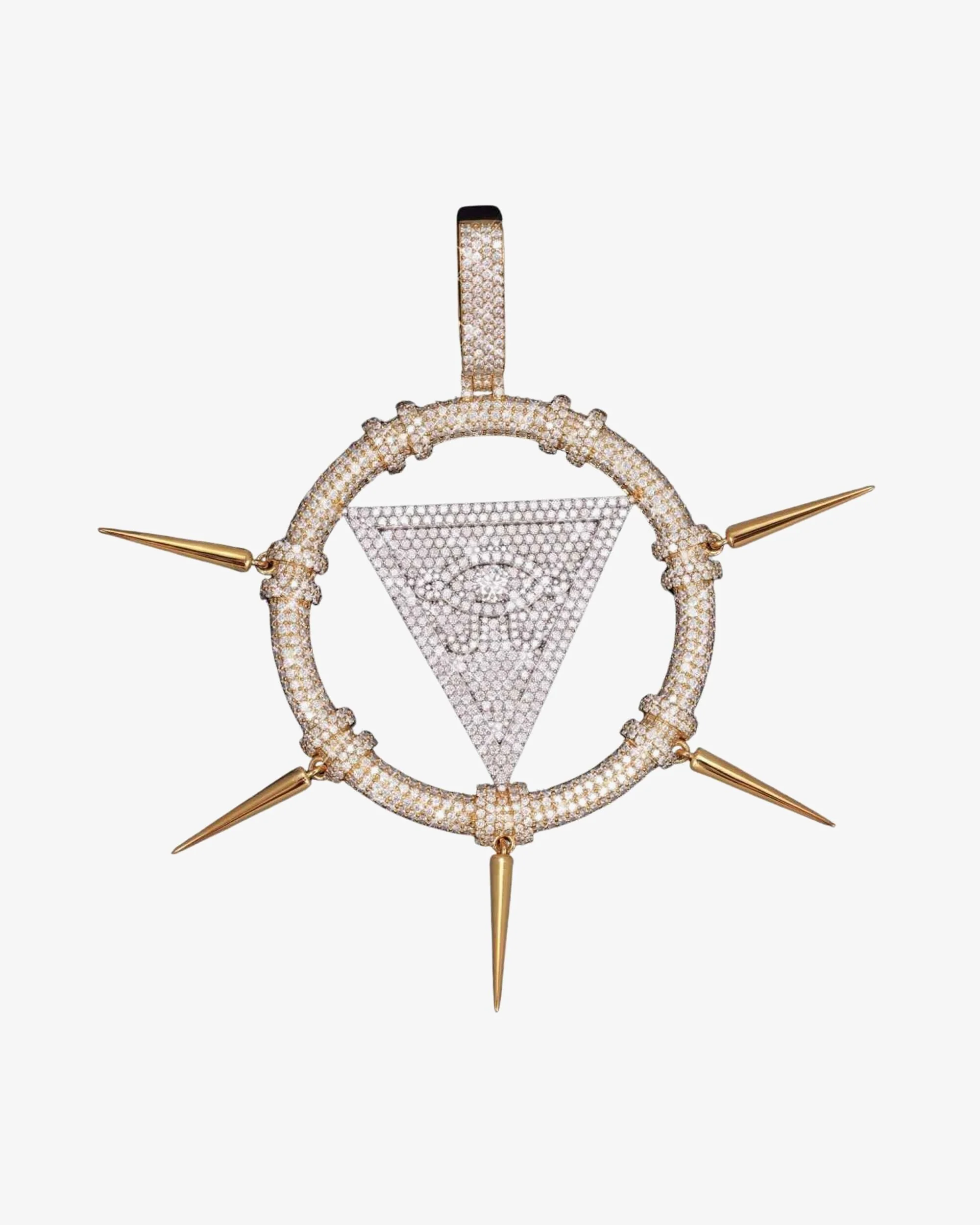 "Millennium Ring" Custom Moissanite Pendant 14K Gold