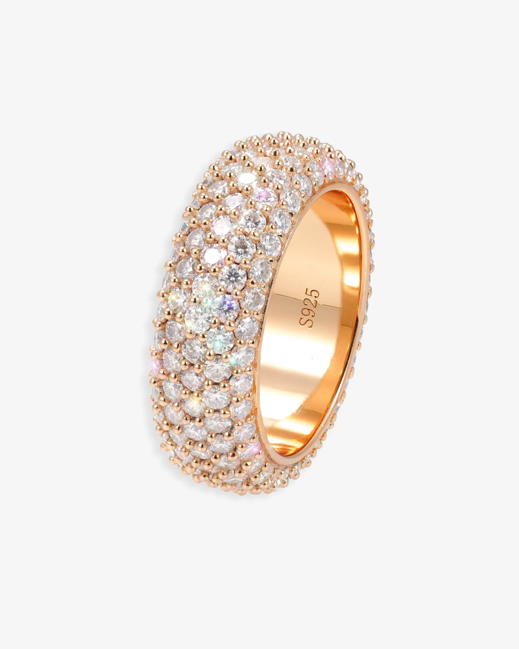 Moissanite 5-Row Band Ring 14K Gold - Image 11