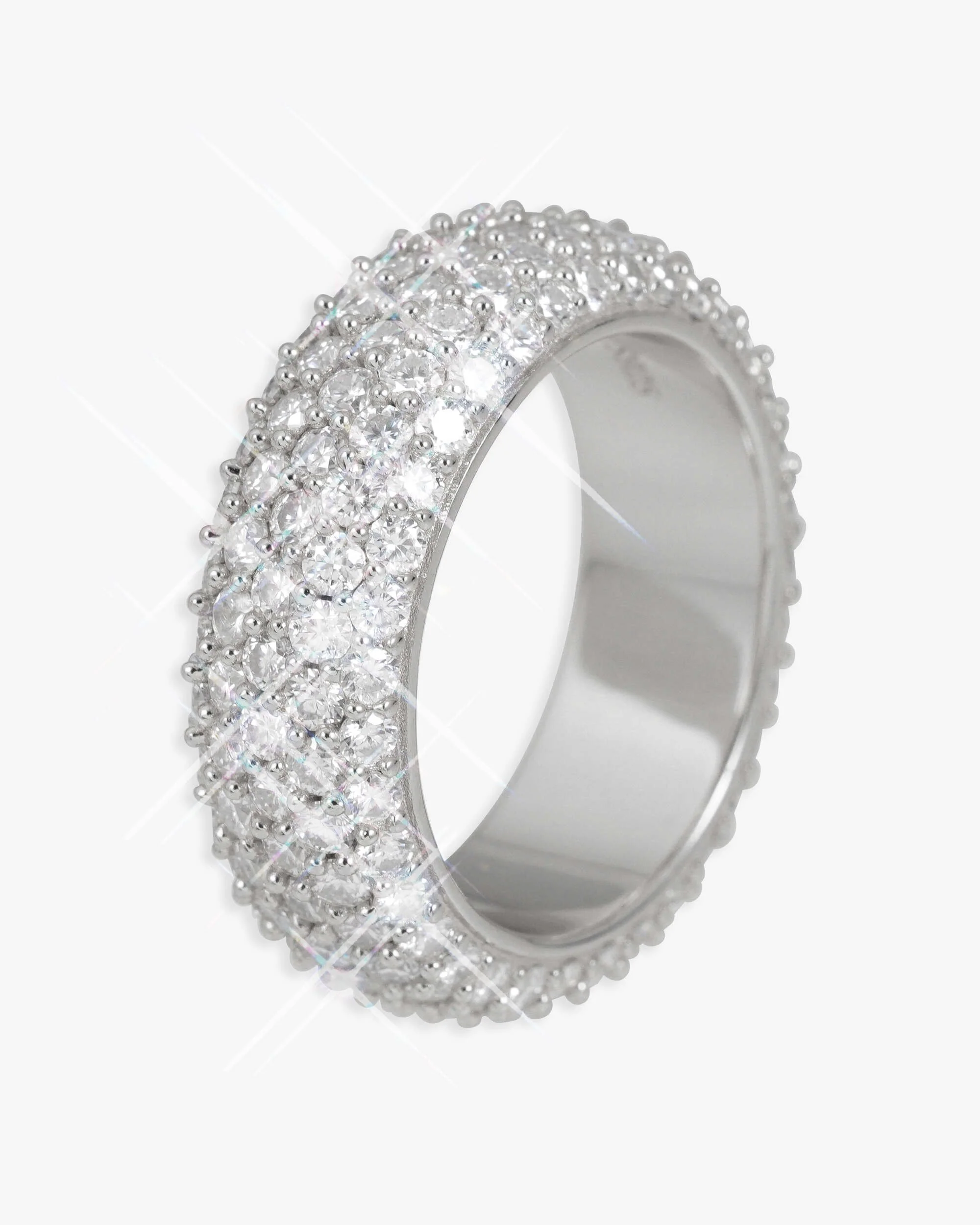 Moissanite 5-Row Band Ring 14K Gold - Image 5