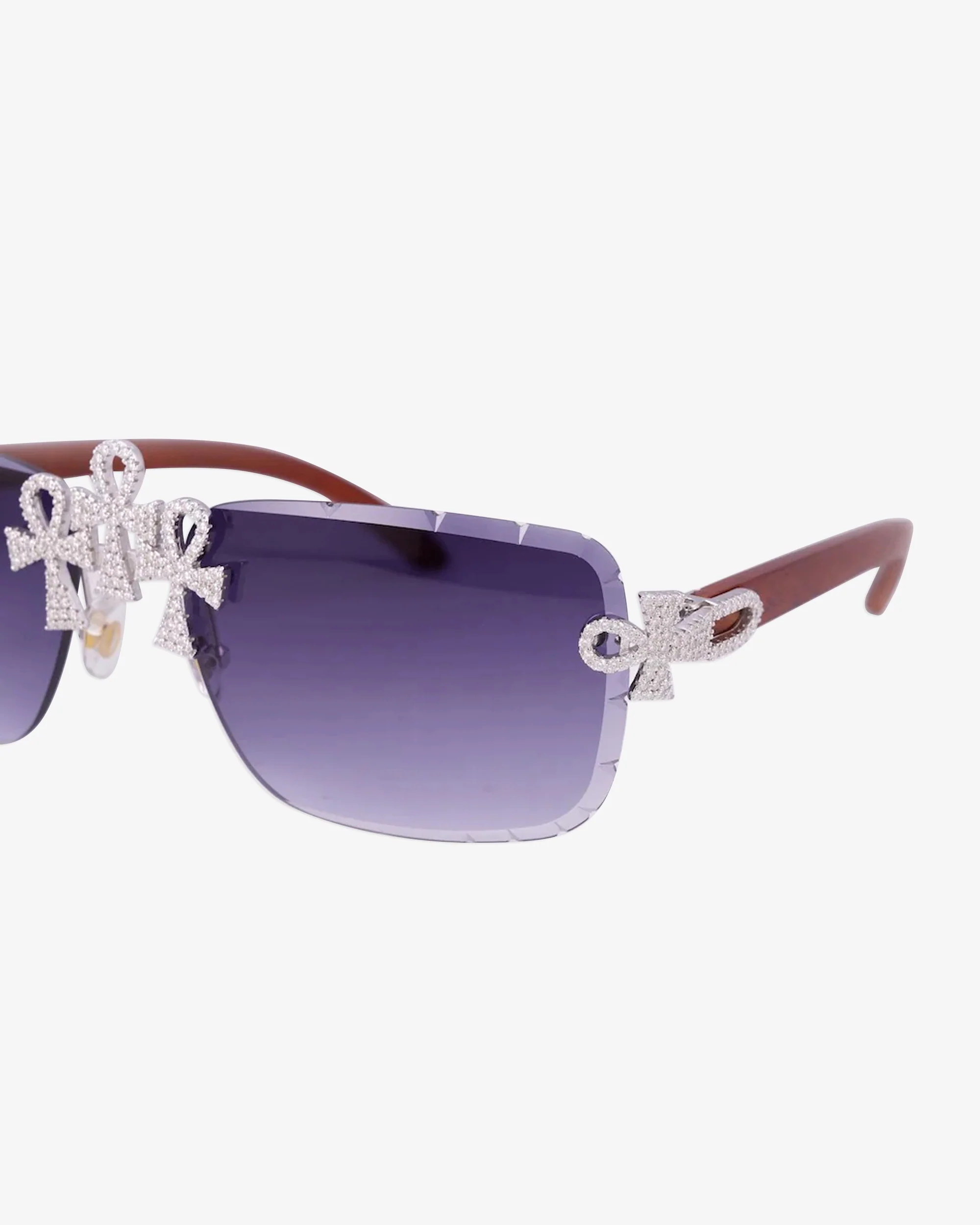 Moissanite Ankh Cross Sunglasses 14K Gold - Image 6