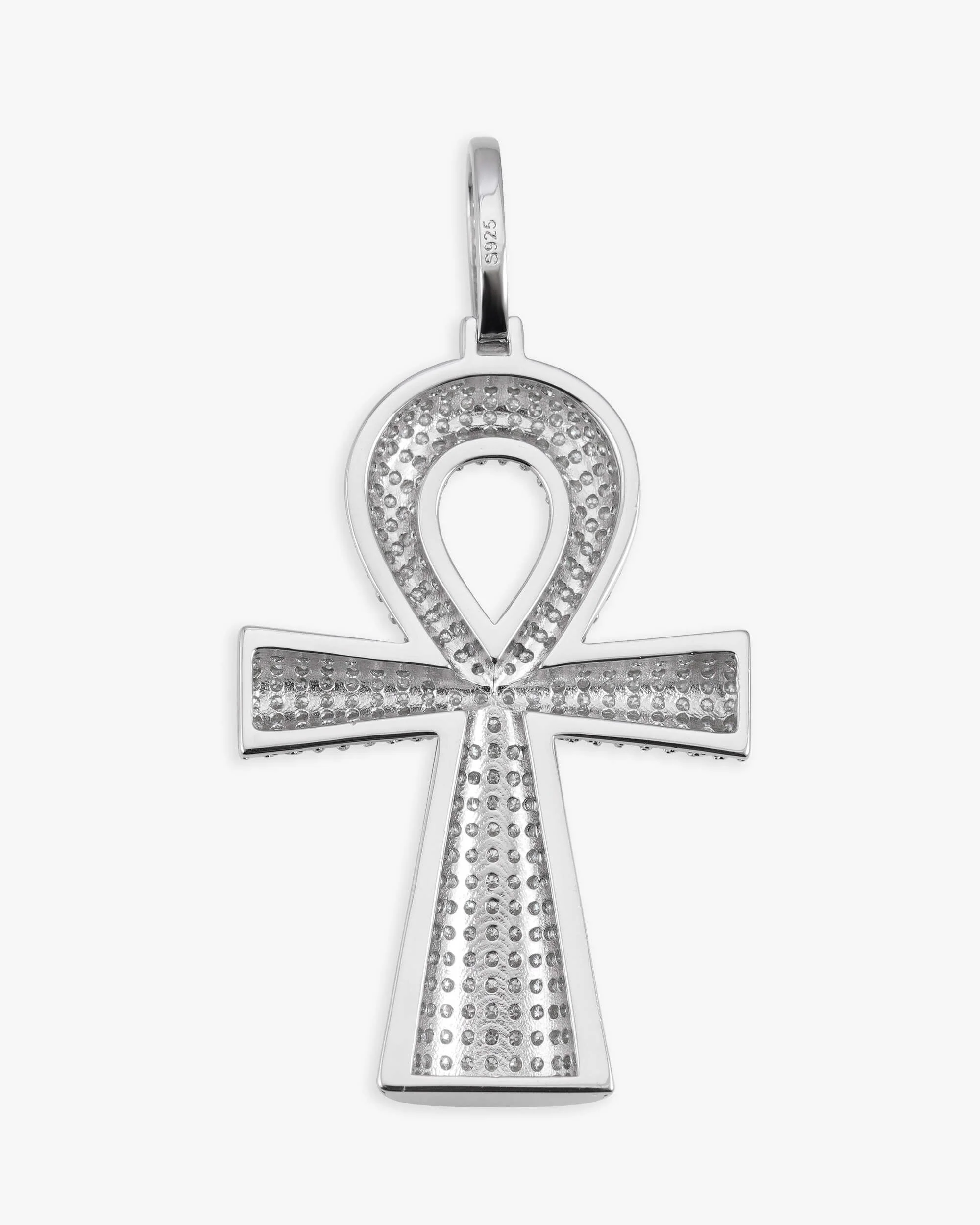 Moissanite Ankh Pendant 14K Gold - Image 4