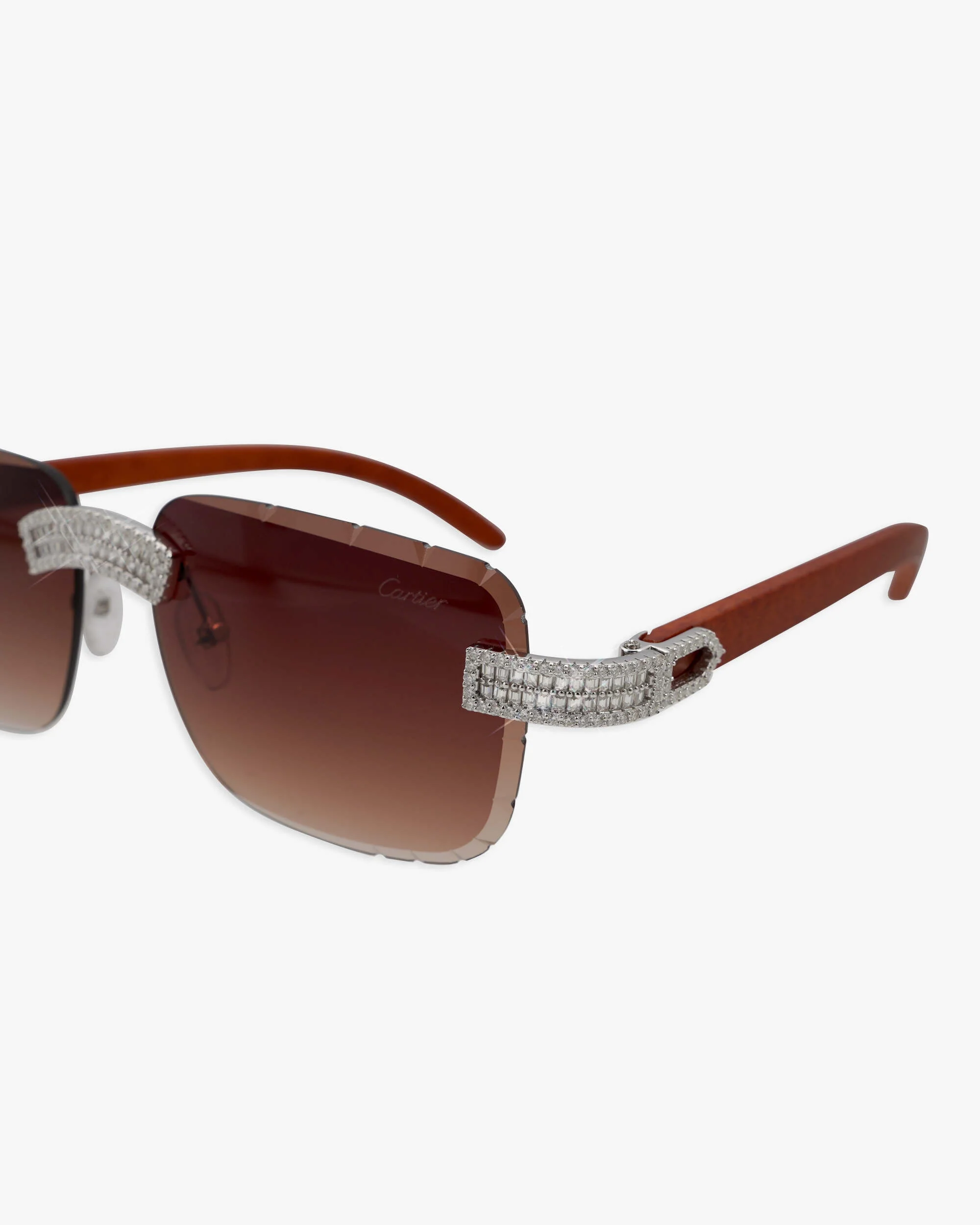 Moissanite Baguette Sunglasses 14K Gold - Image 10