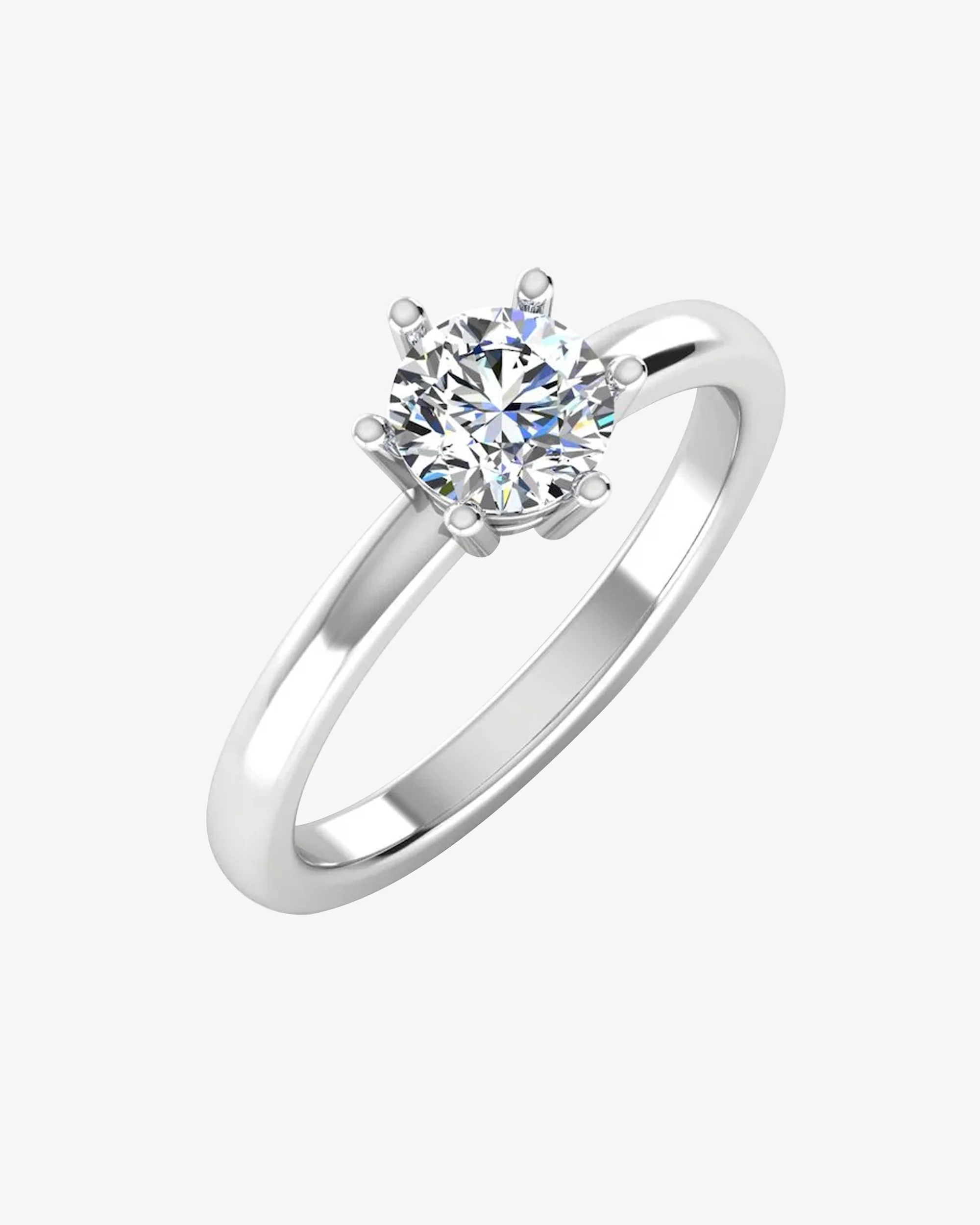Moissanite Brilliant Solitaire Engagement Ring