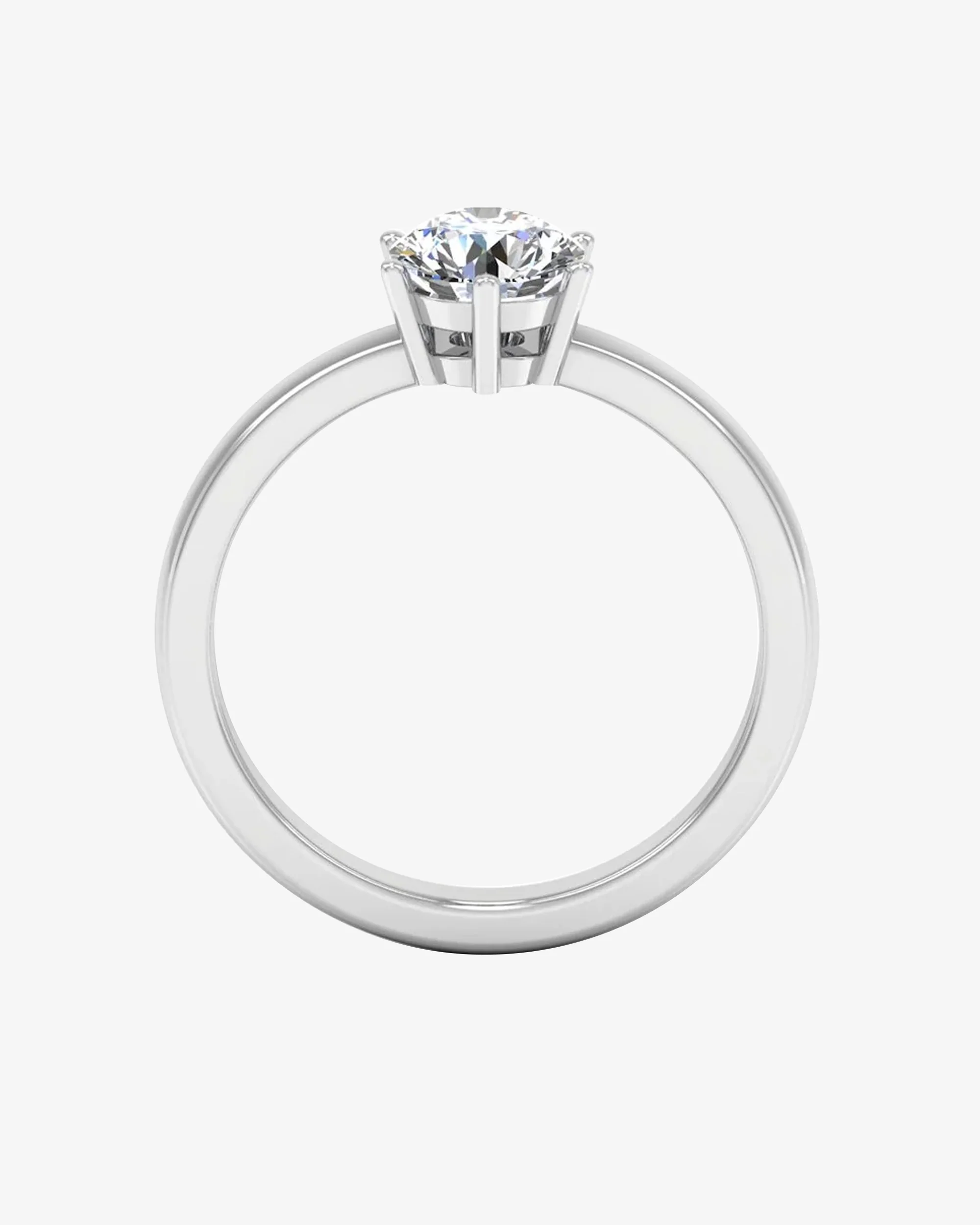 Moissanite Brilliant Solitaire Engagement Ring - Image 6