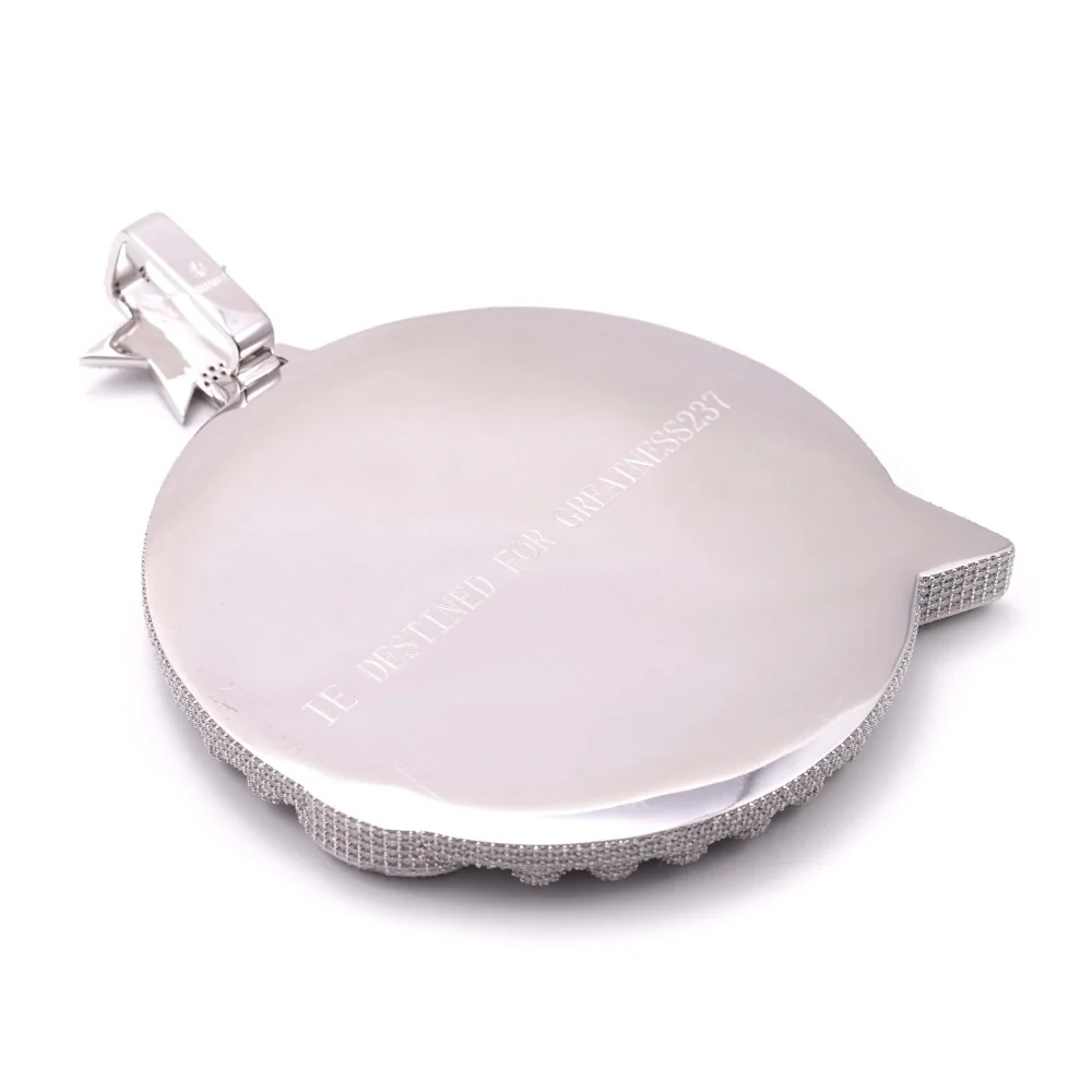 Moissanite Custom "ESOLO" Circle Pendant 14K Gold - Image 2