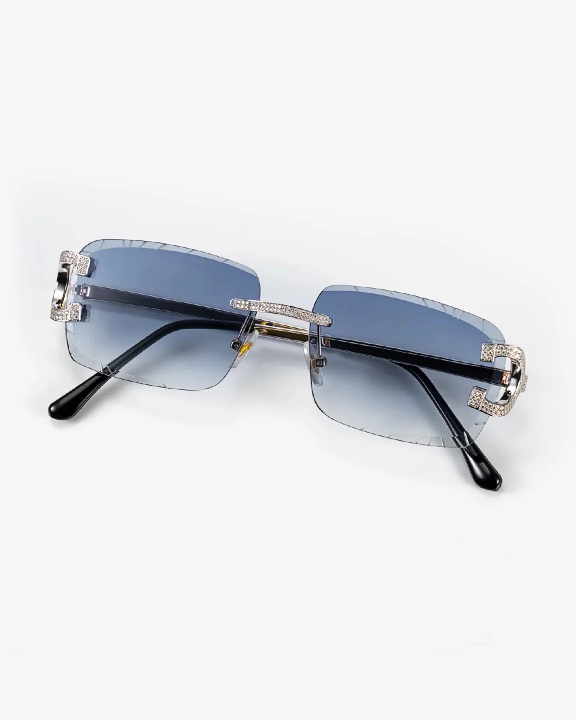 Moissanite Diamond Classic Sunglasses 14K Gold - Image 7