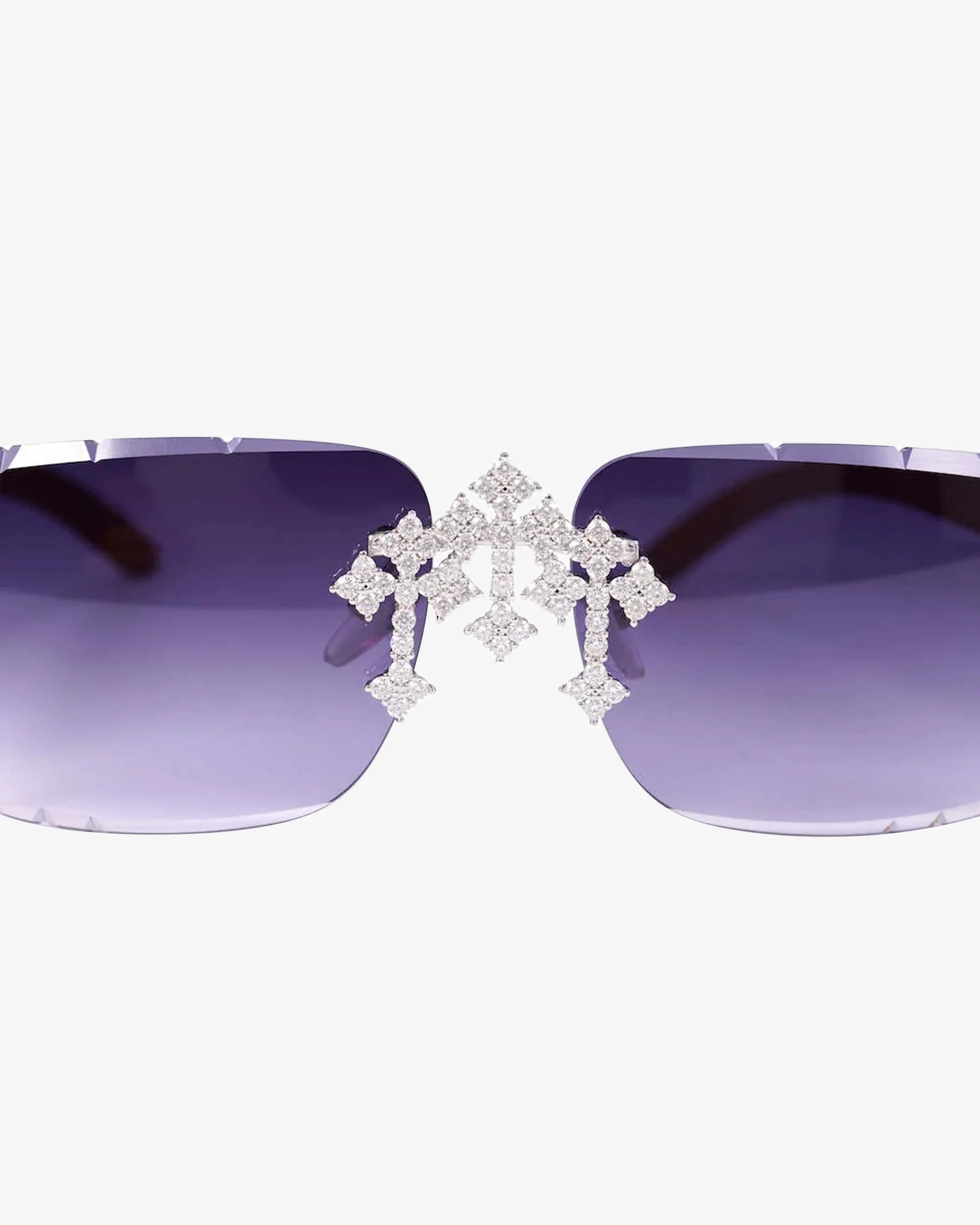 Moissanite Fleuree Cross Sunglasses 14K Gold - Image 14