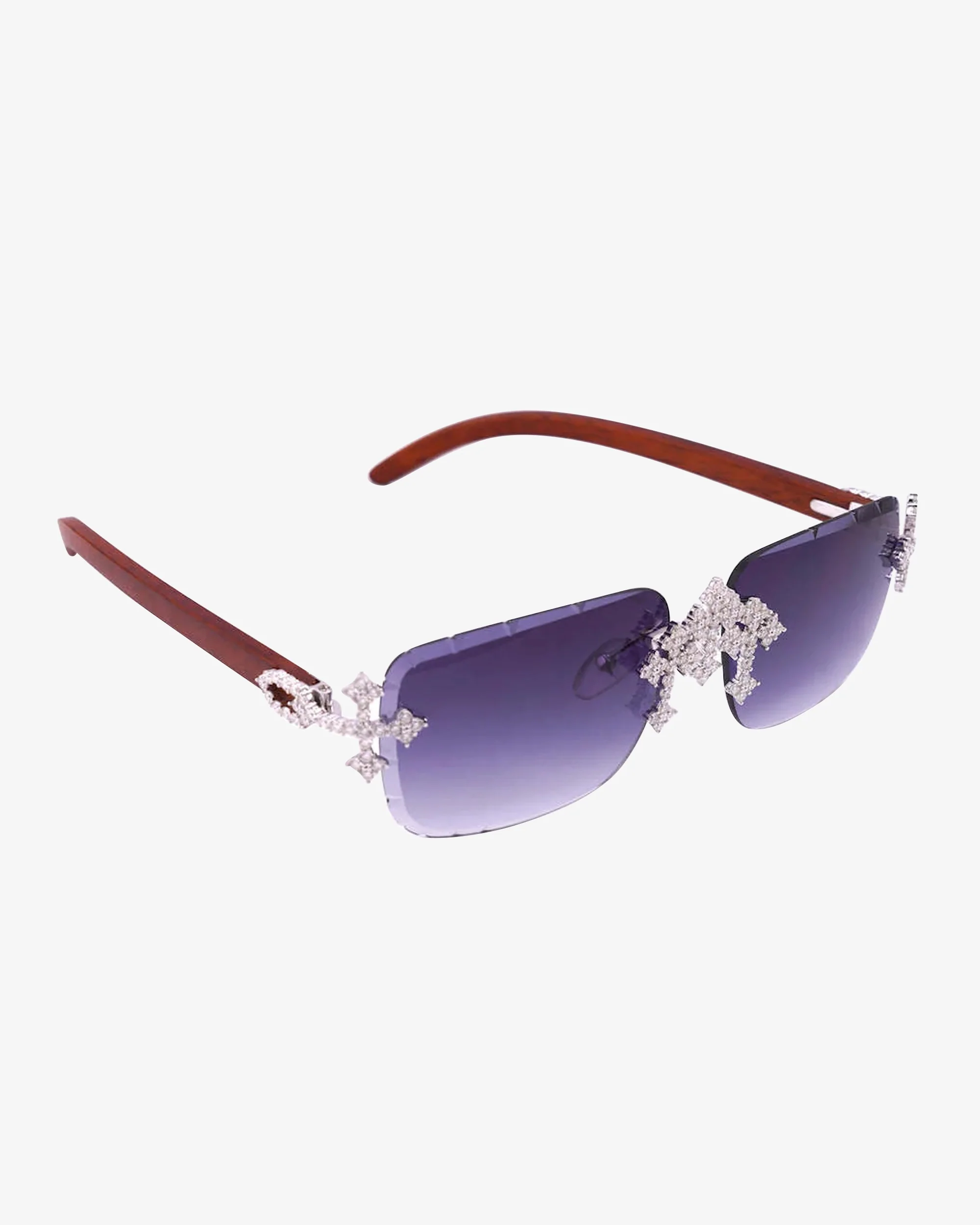 Moissanite Fleuree Cross Sunglasses 14K Gold - Image 15