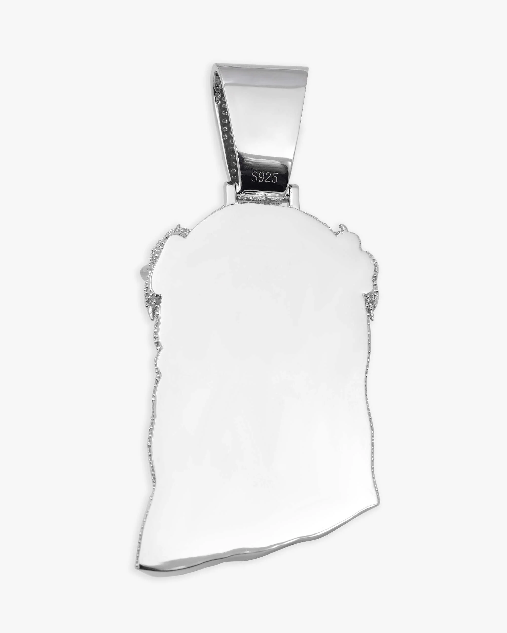 Moissanite Four Leaf Clover Jesus Pendant 14K Gold - Image 3