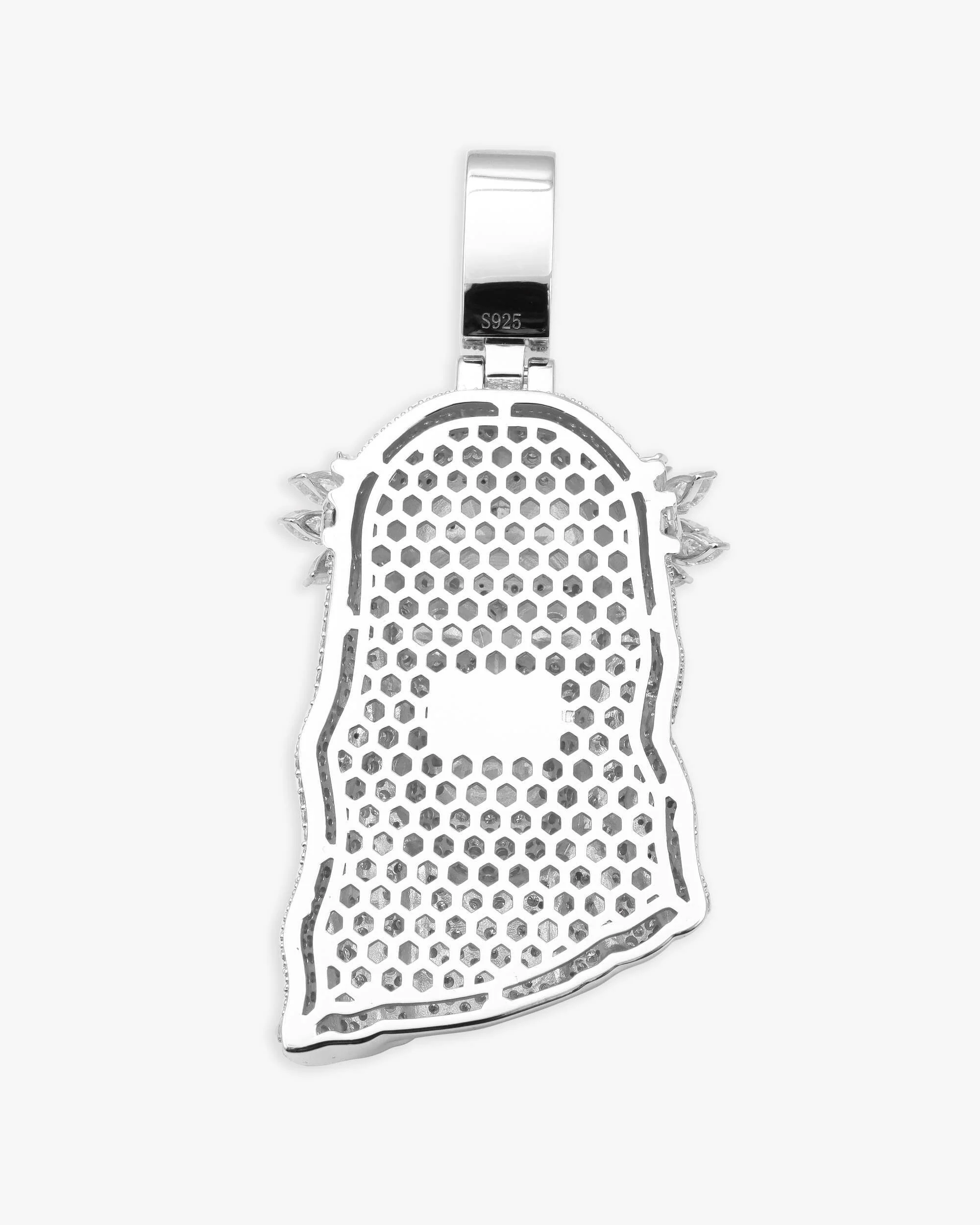 Moissanite Oval Cut Jesus Pendant 14K Gold - Image 3