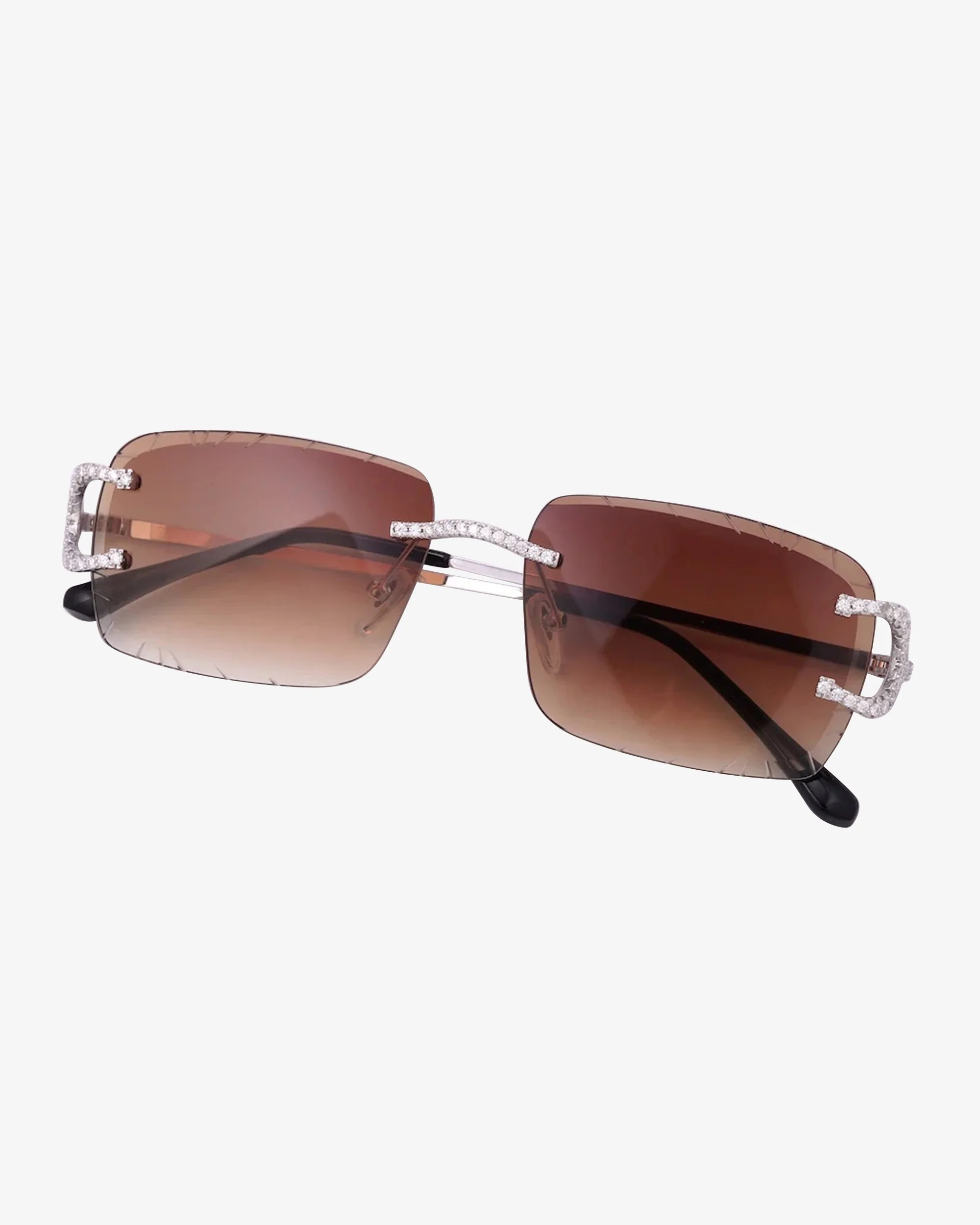 Moissanite Prong Sunglasses 14K Gold - Image 6