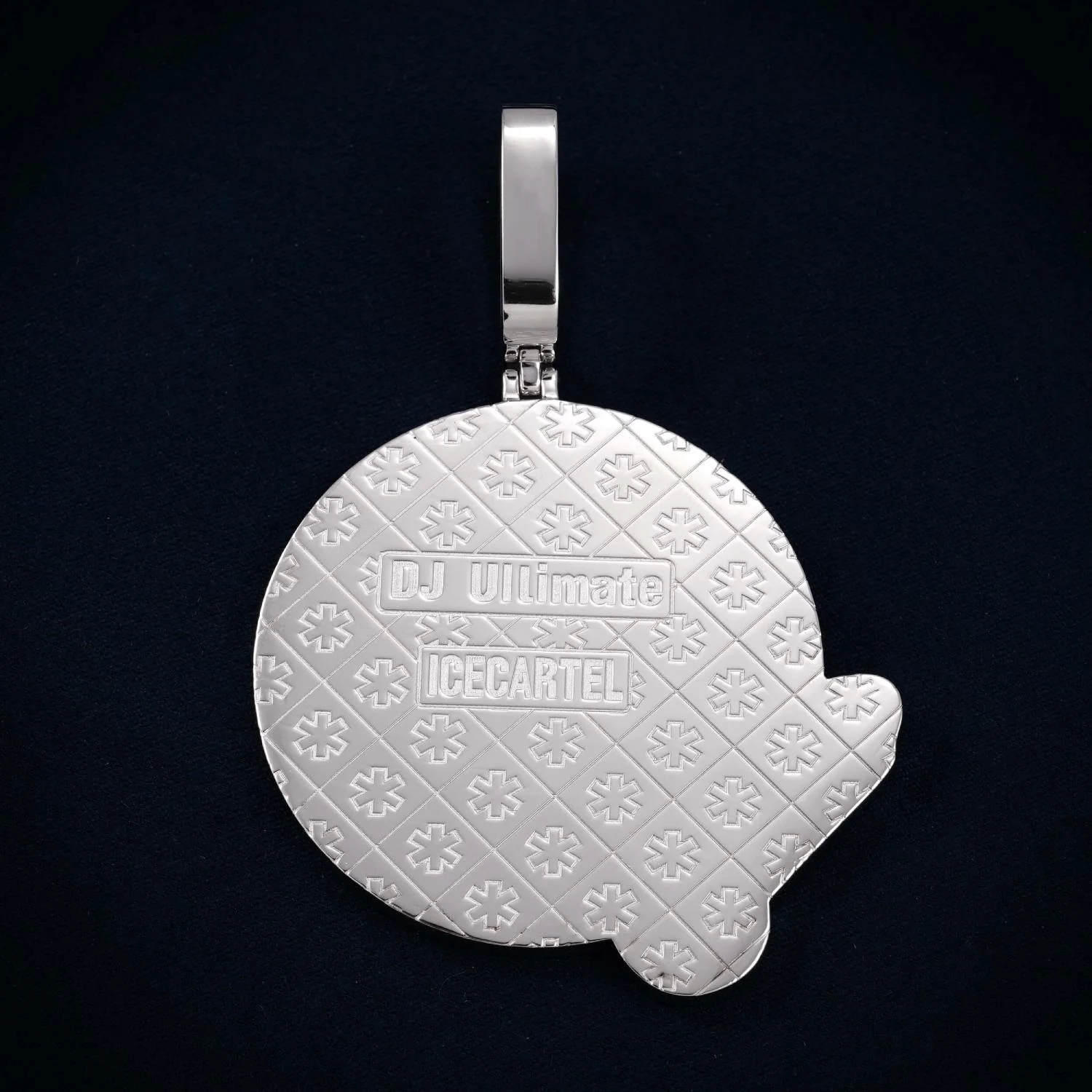 Moissanite Rapper Logo Custom Pendant 14K Gold - Image 3