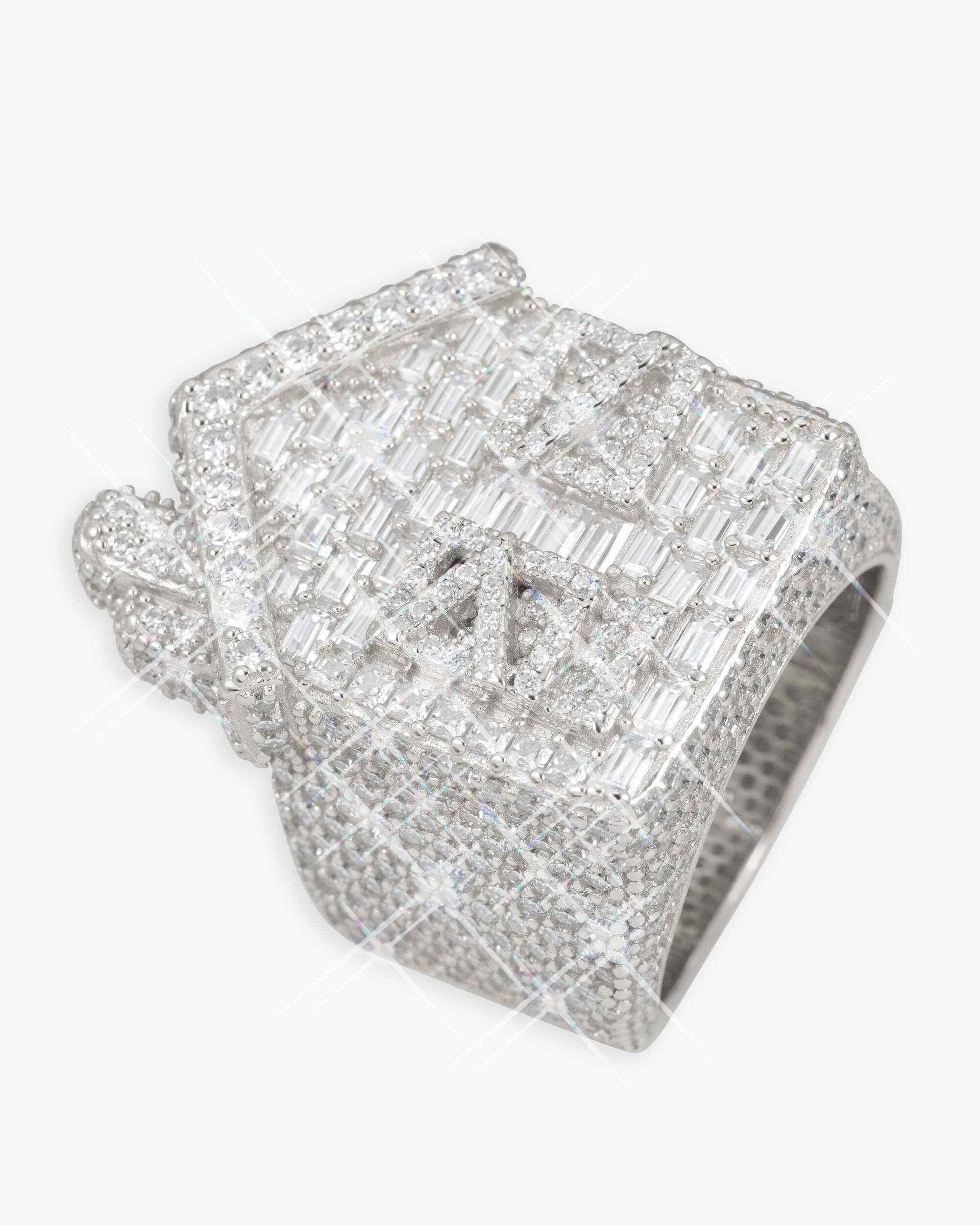 Moissanite Trap House Ring 14K Gold - Image 5