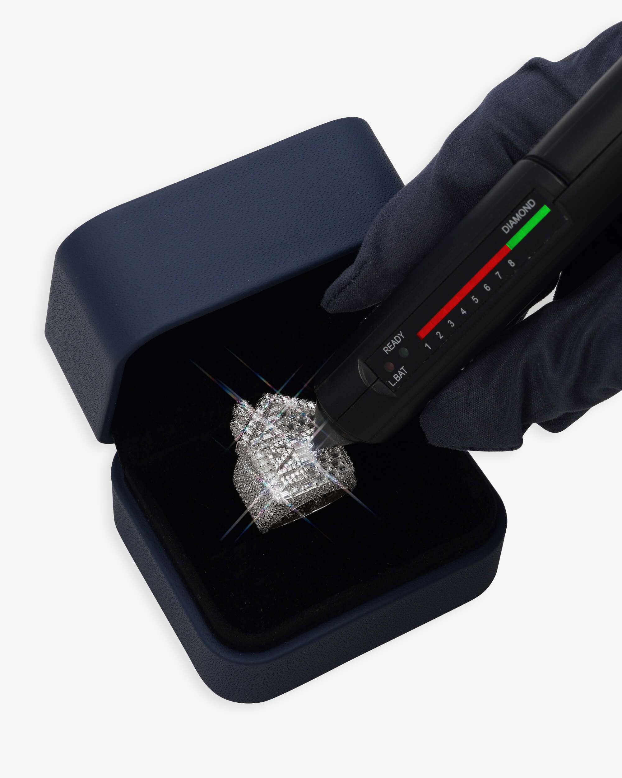 Moissanite Trap House Ring 14K Gold - Image 7