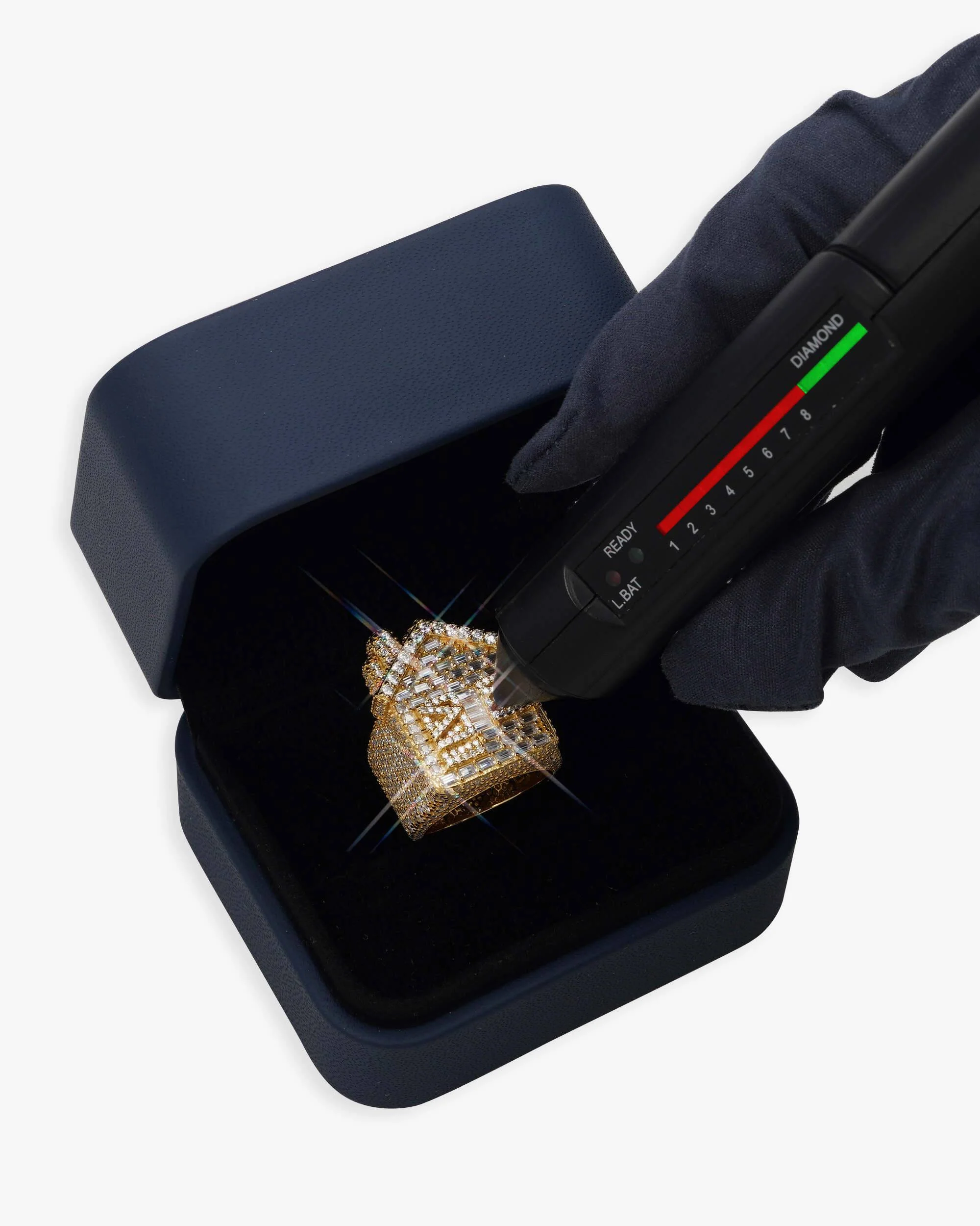Moissanite Trap House Ring 14K Gold - Image 8