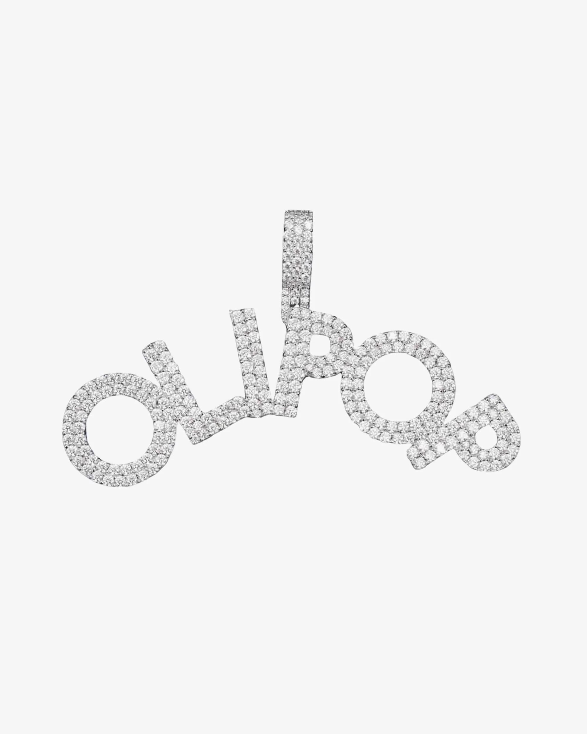 "OLIPOP" Custom Name Moissanite Pendant 14K Gold