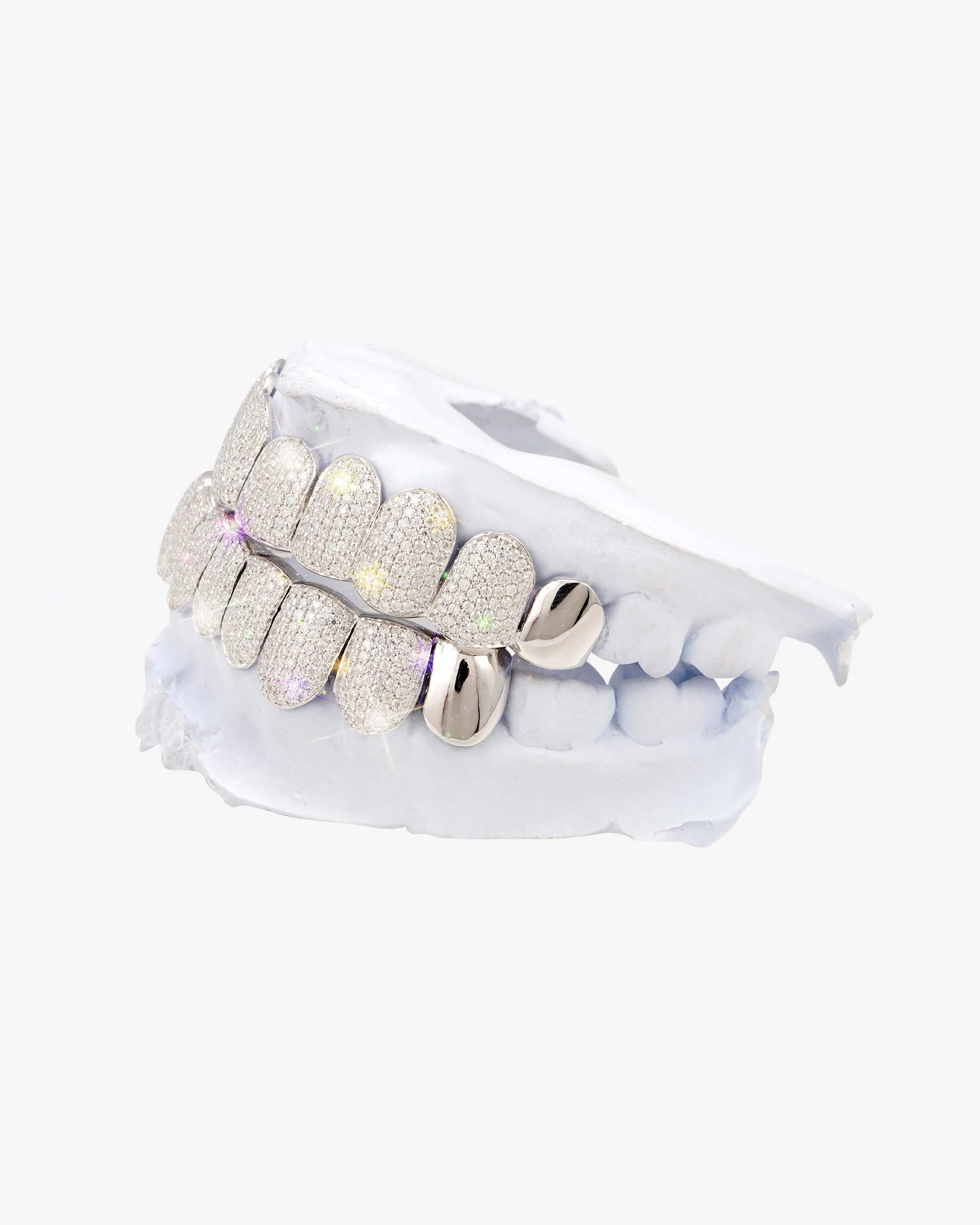 Plain Tusk Diamond Grillz 14K Gold - Image 2