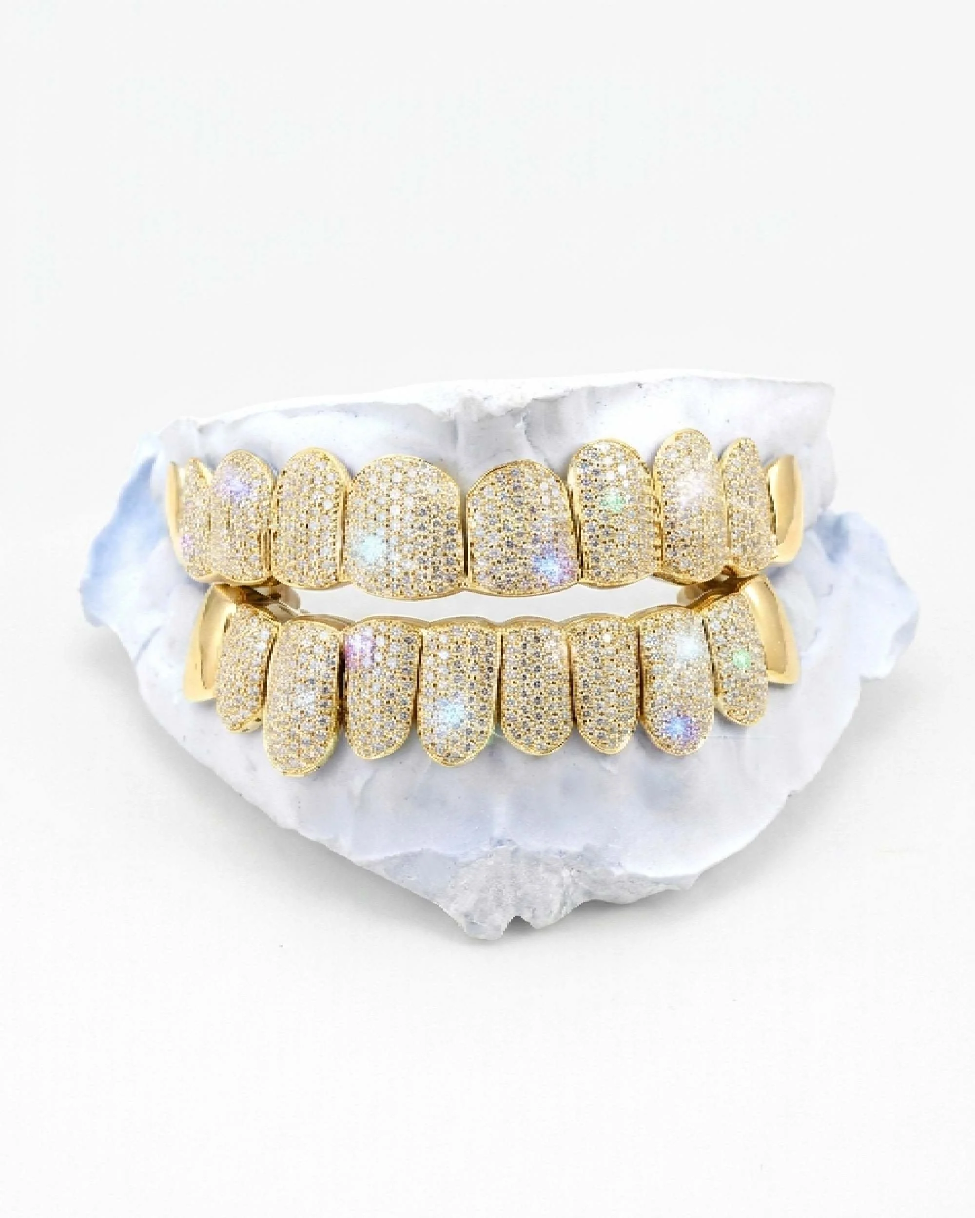 Plain Tusk Diamond Grillz 14K Gold - Image 4