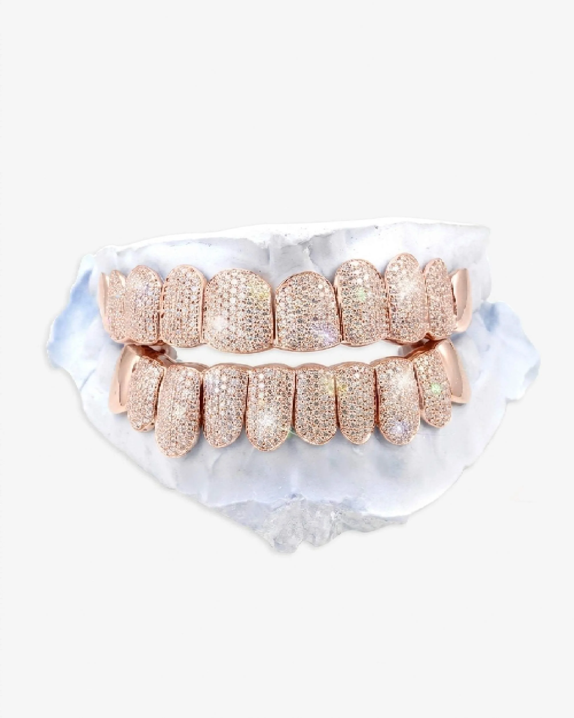 Plain Tusk Diamond Grillz 14K Gold - Image 7