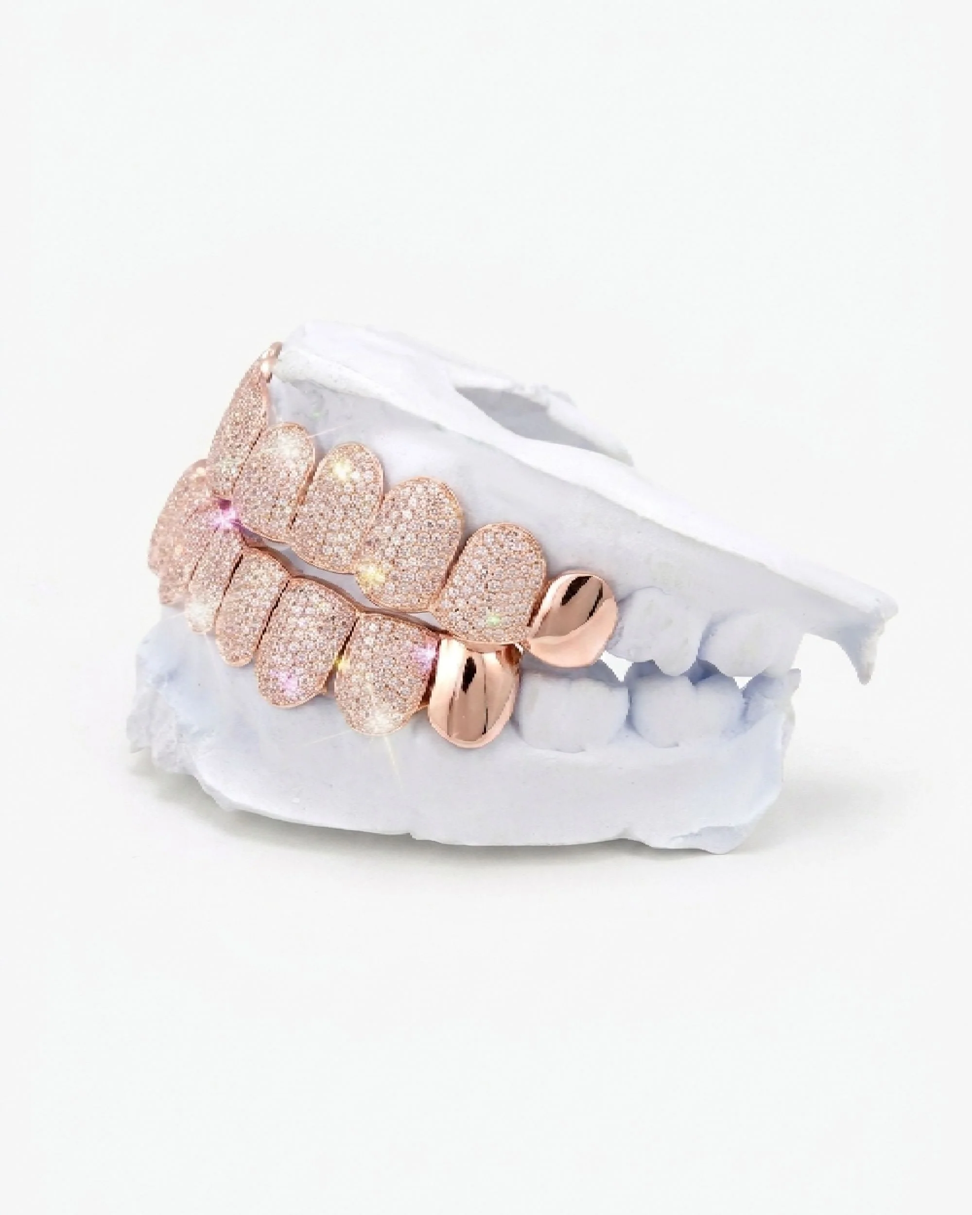 Plain Tusk Diamond Grillz 14K Gold - Image 8