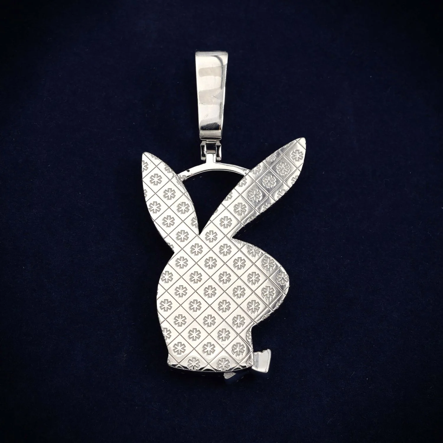 "PLAYBOY" Custom Moissanite Logo Pendant 14K Gold - Image 4