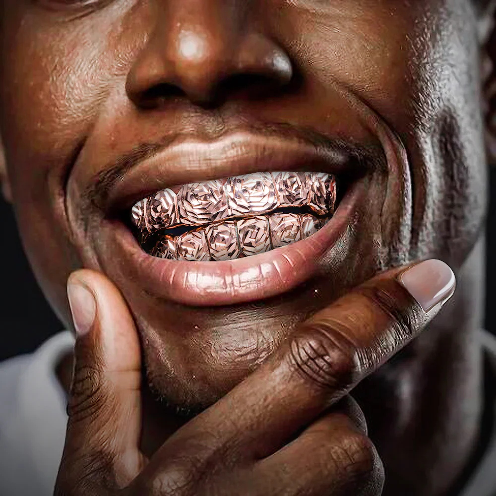 Rose Cut Grillz 14K Rose Gold - Image 2