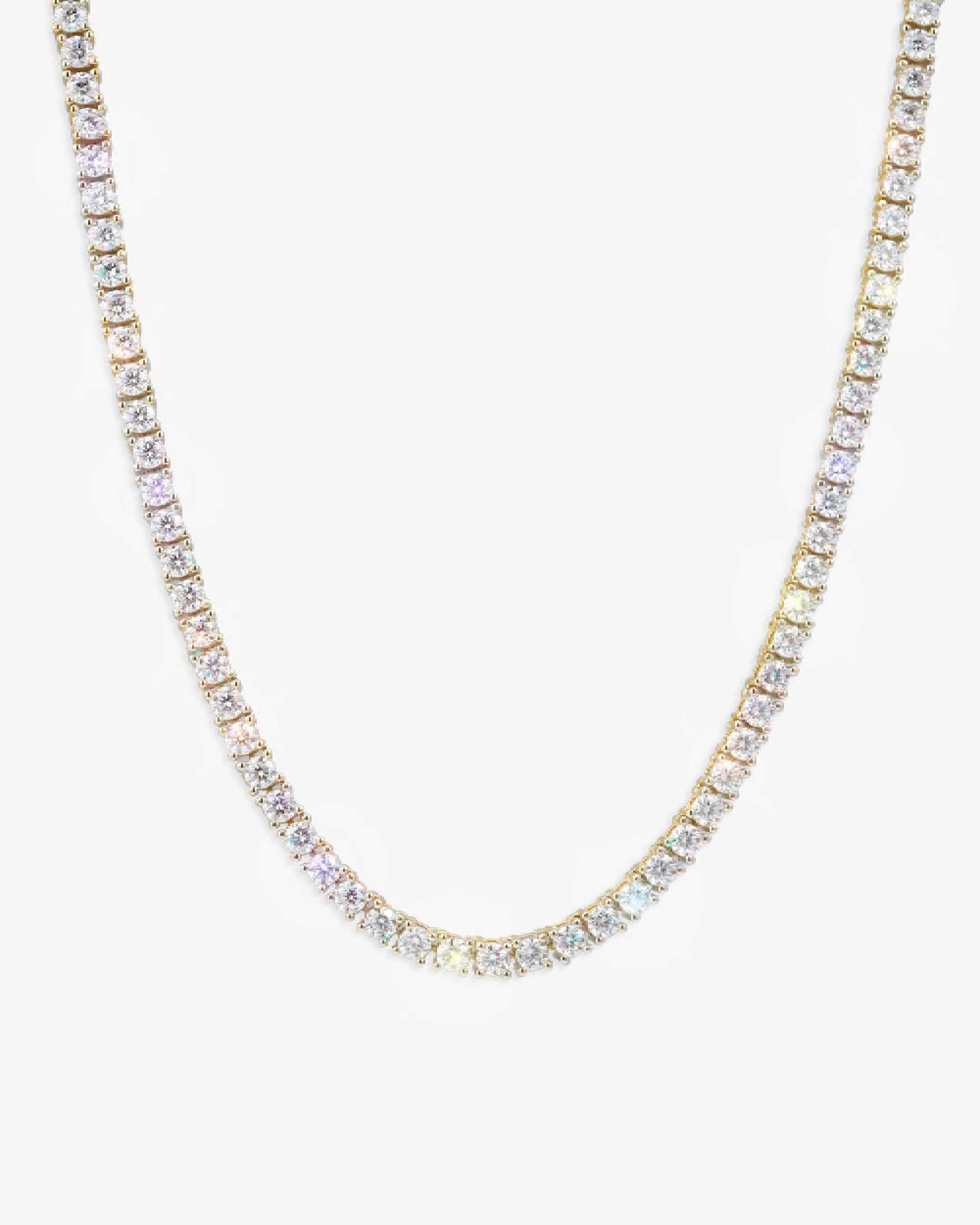 S925 Silver Moissanite Tennis Chain 14K Gold (ALL SIZES) - Image 16