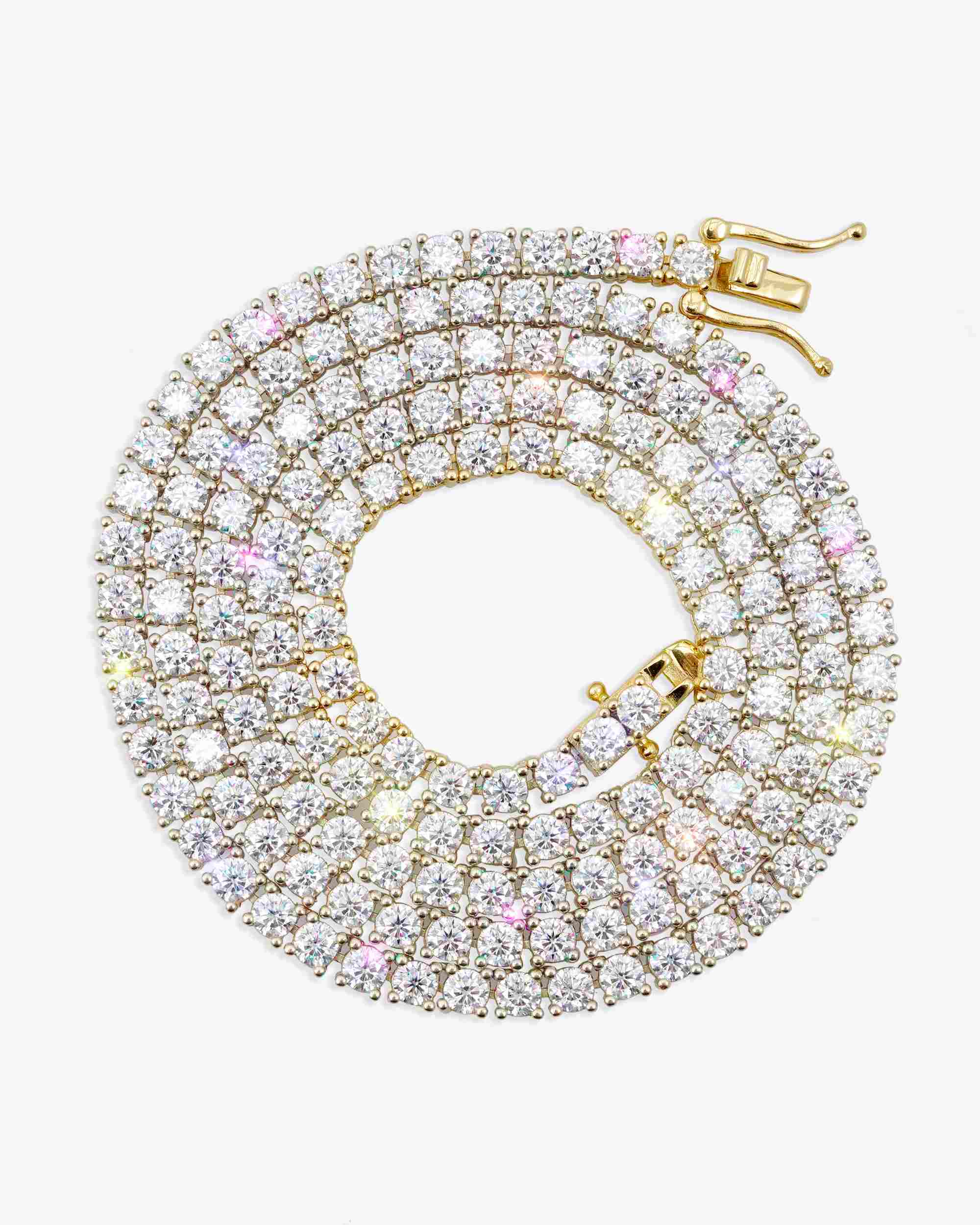 S925 Silver Moissanite Tennis Chain 14K Gold (ALL SIZES) - Image 20