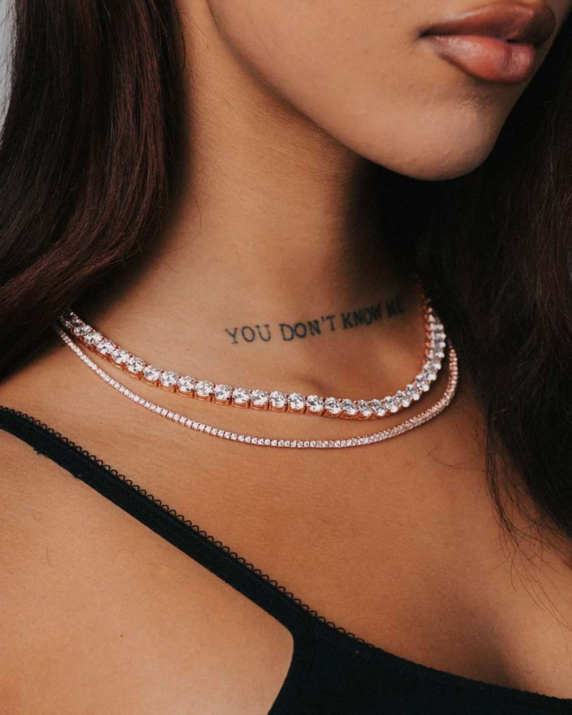 S925 Silver Moissanite Tennis Chain 14K Gold (ALL SIZES) - Image 33
