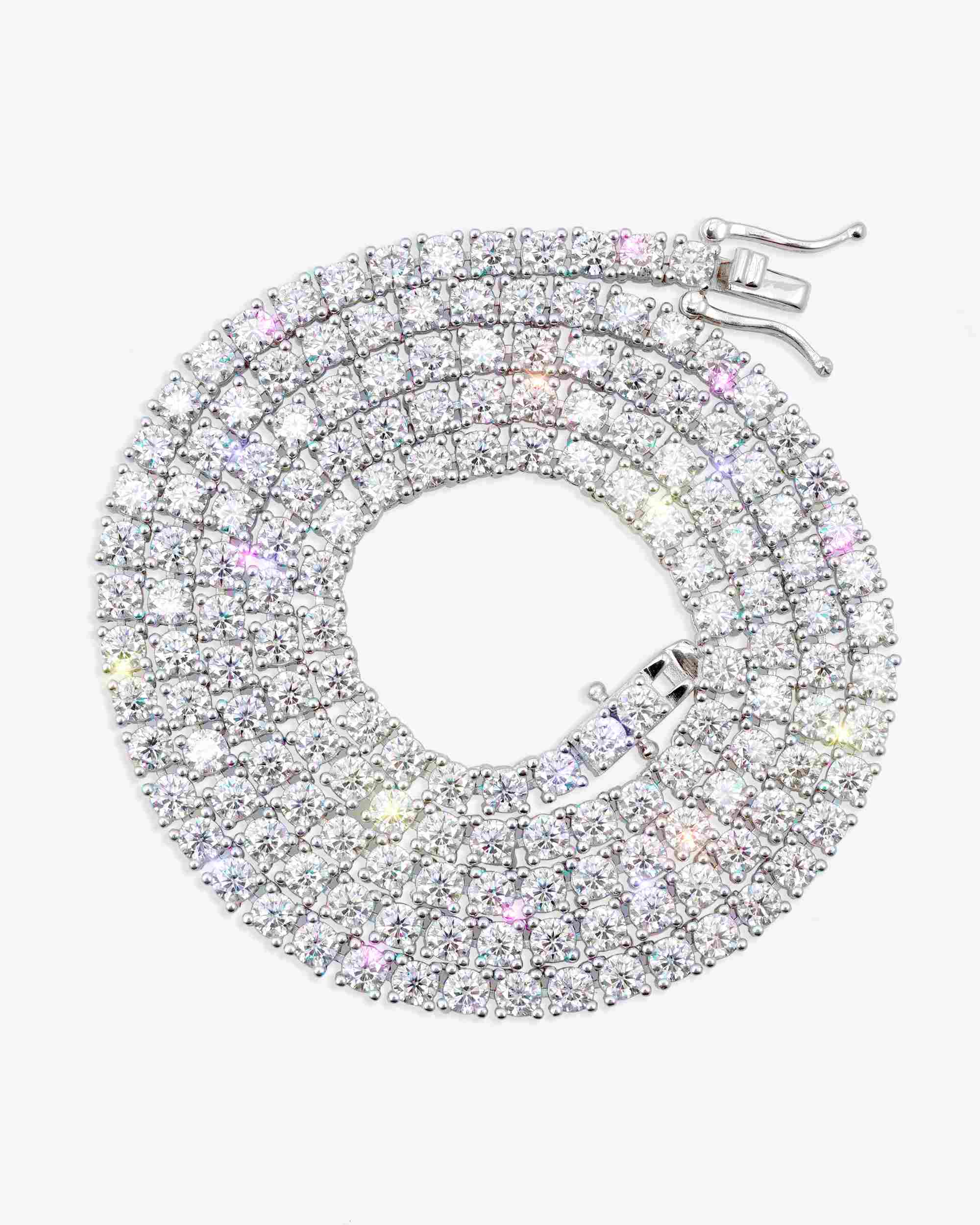 S925 Silver Moissanite Tennis Chain 14K Gold (ALL SIZES) - Image 6
