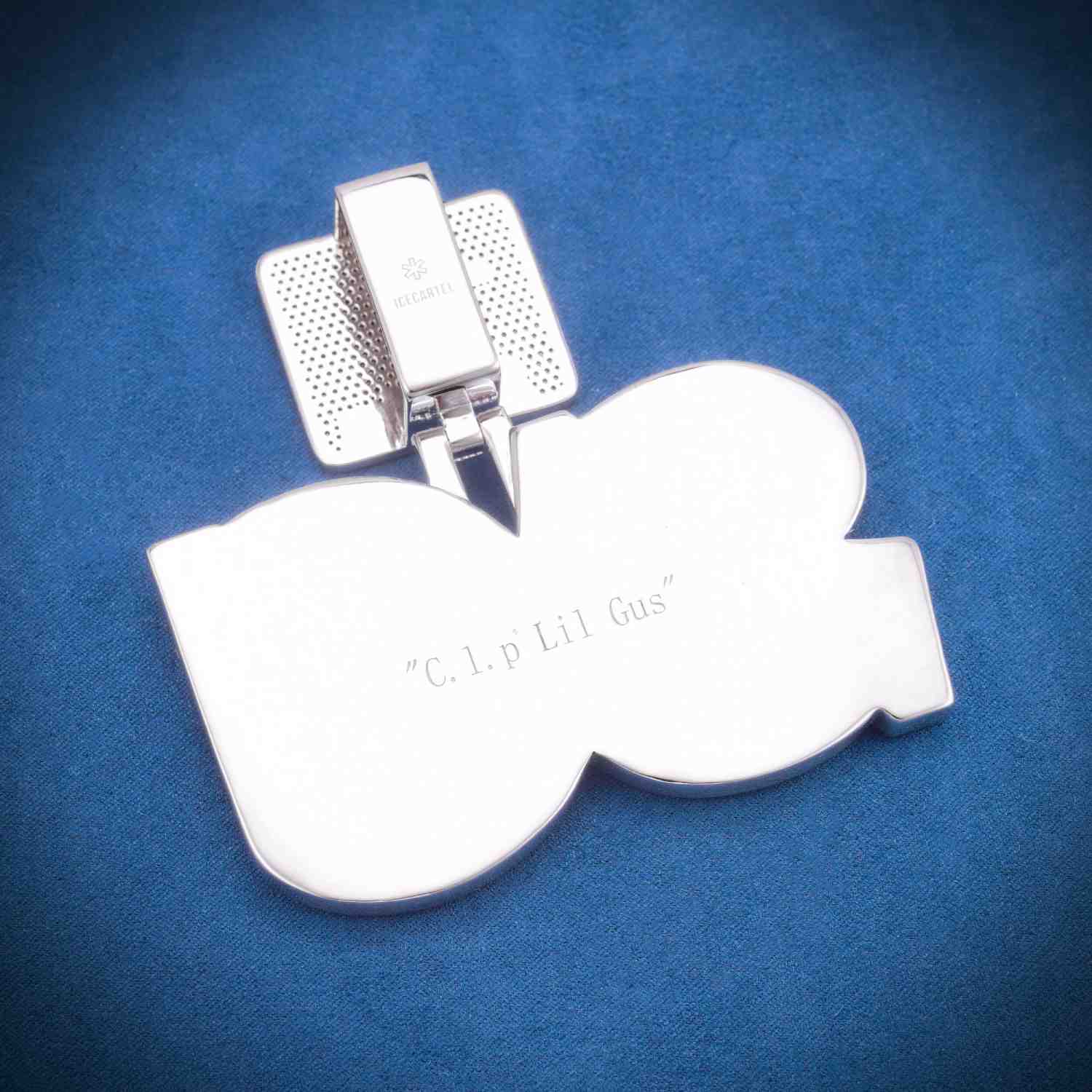 "SC" Custom Moissanite Logo Pendant 14K Gold - Image 3