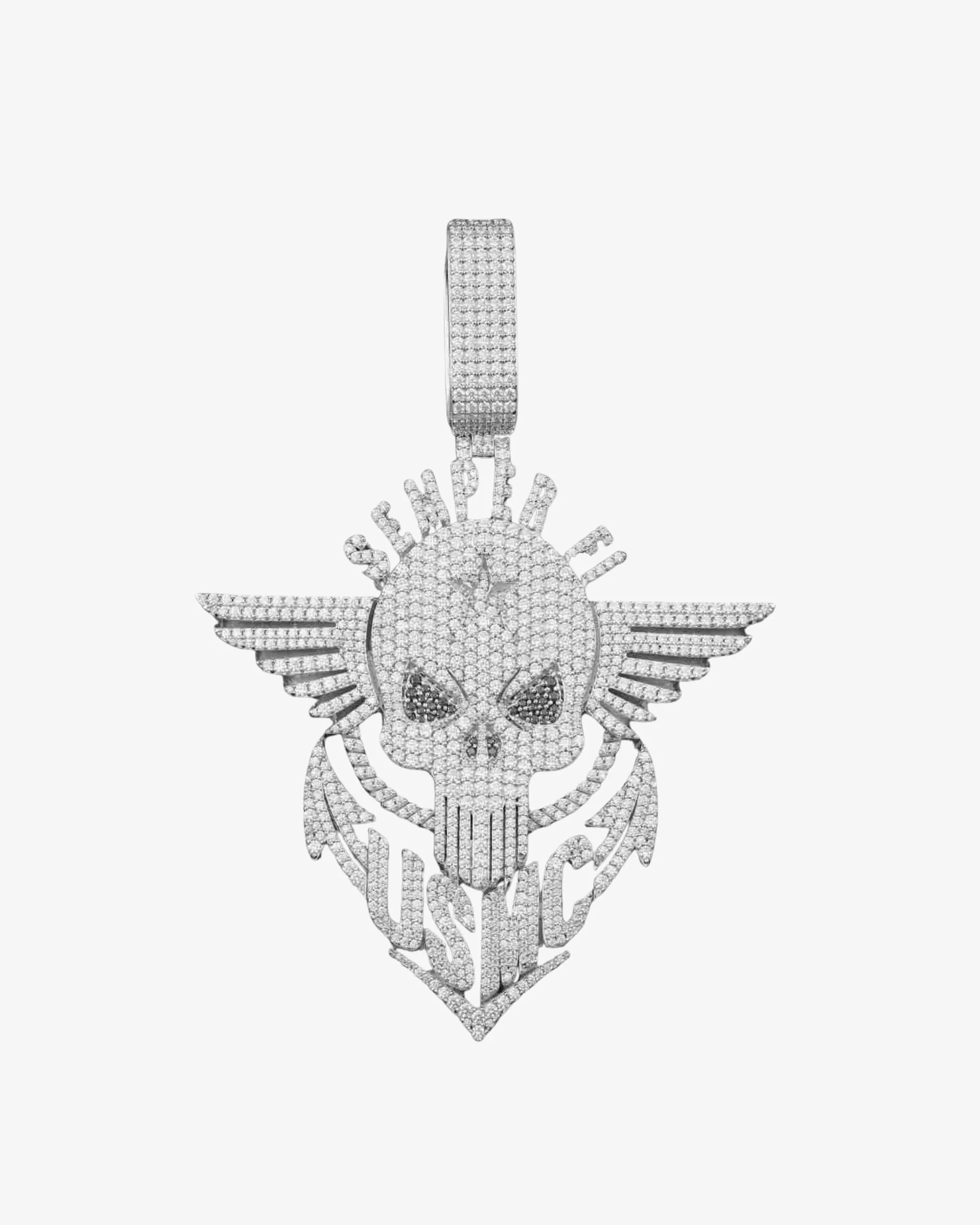 "Semper Fi" Custom Moissanite Pendant 14K Gold