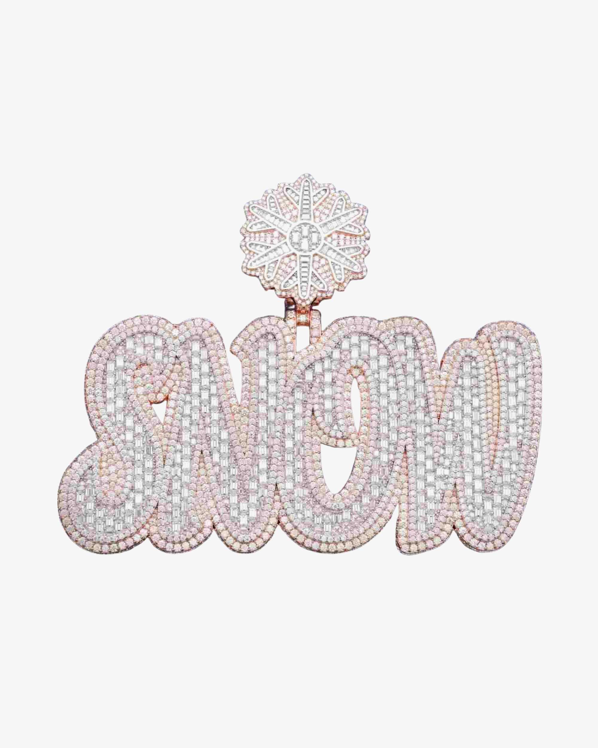 "SNOW" Custom Moissanite Pendant 14K Gold