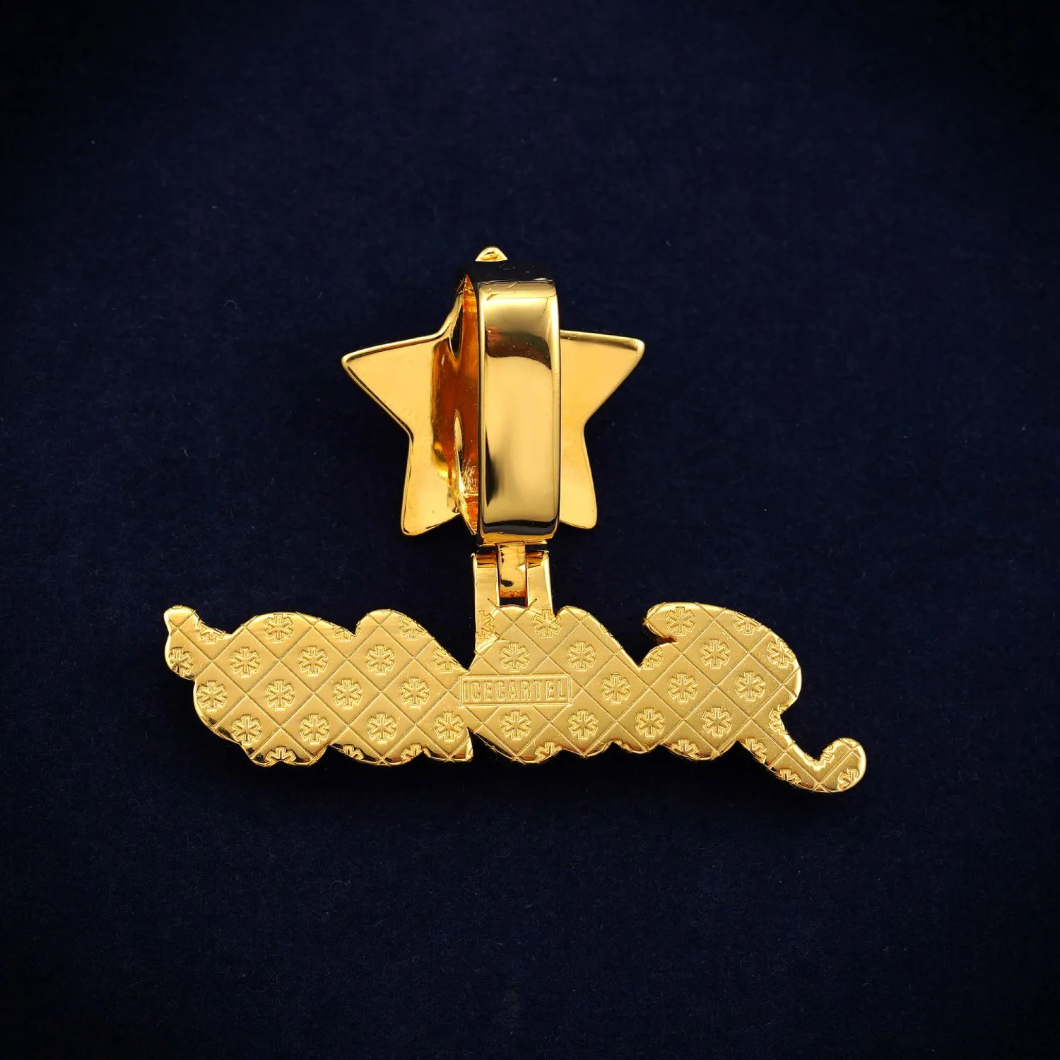 Star Custom Moissanite Name Pendant 14K Gold - Image 3