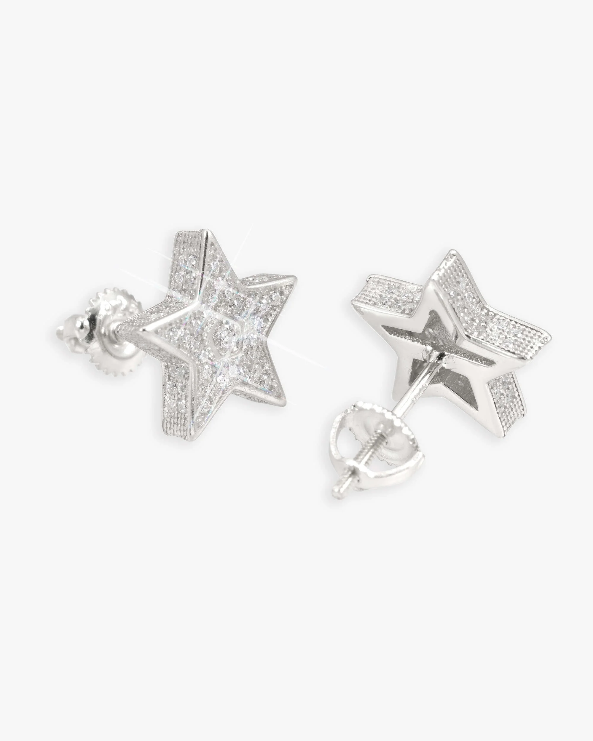 Star Moissanite Earrings 14K Gold