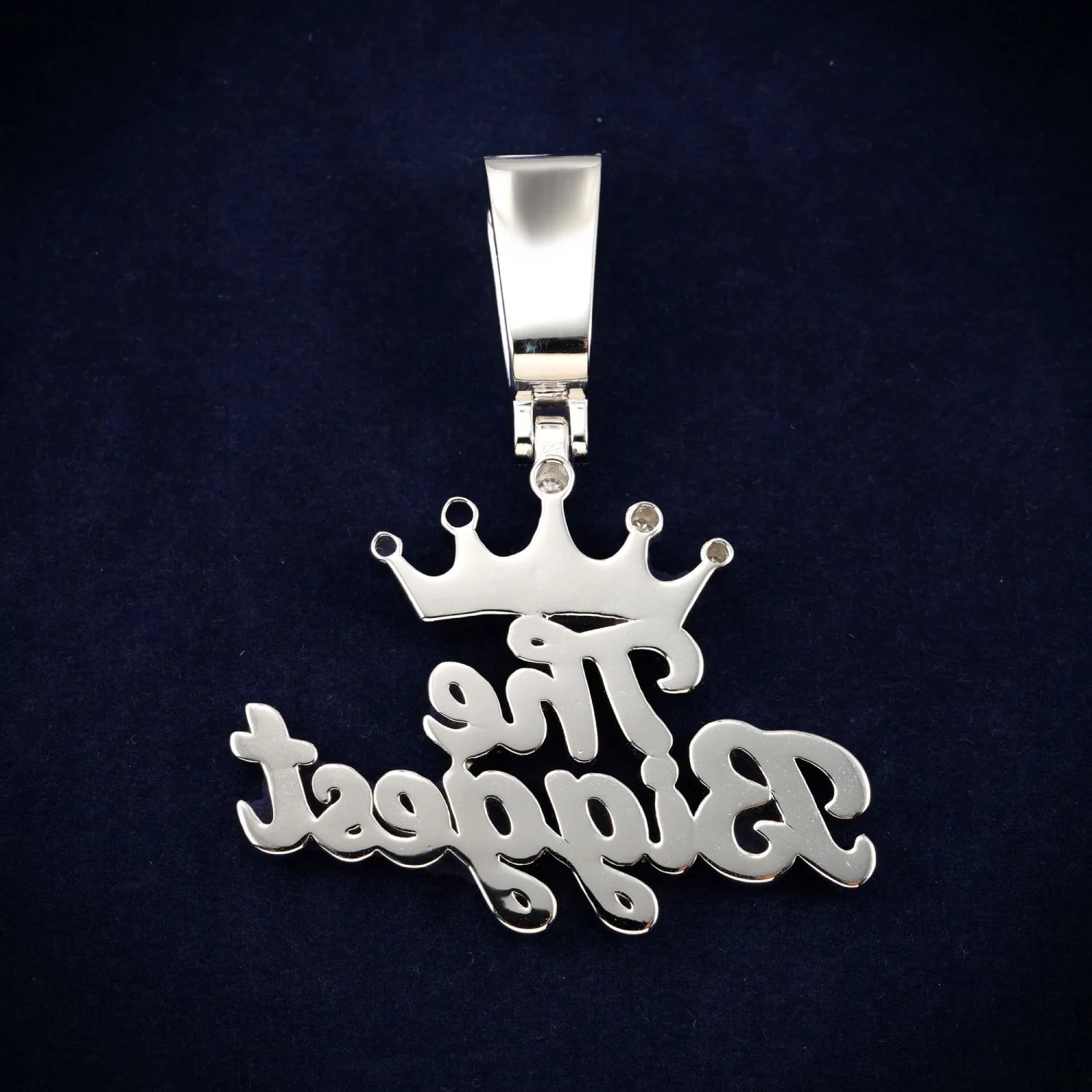 "The Biggest" Custom Name Moissanite Pendant 14K Gold - Image 3