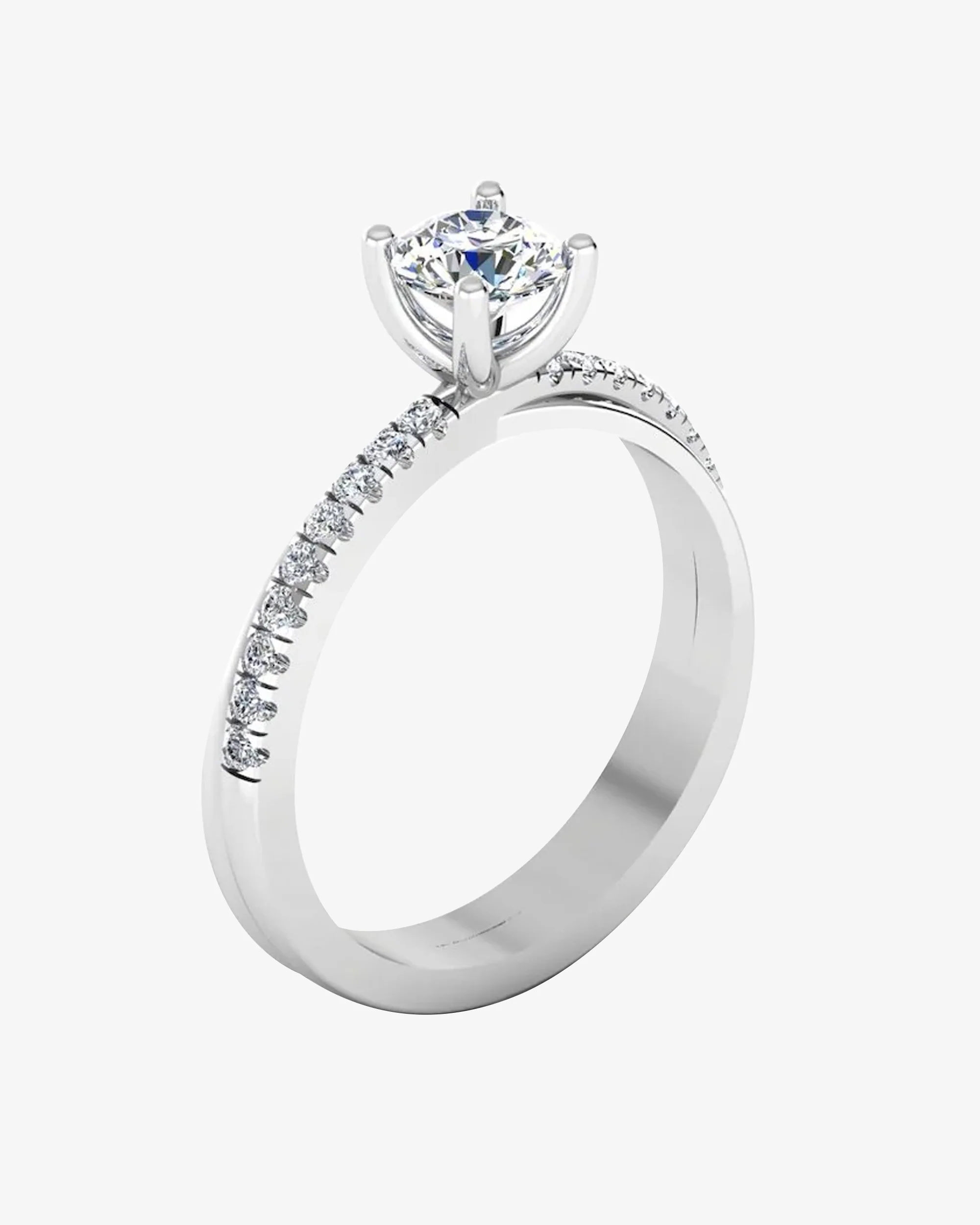 Twisted Moissanite Engagement Ring - Image 3