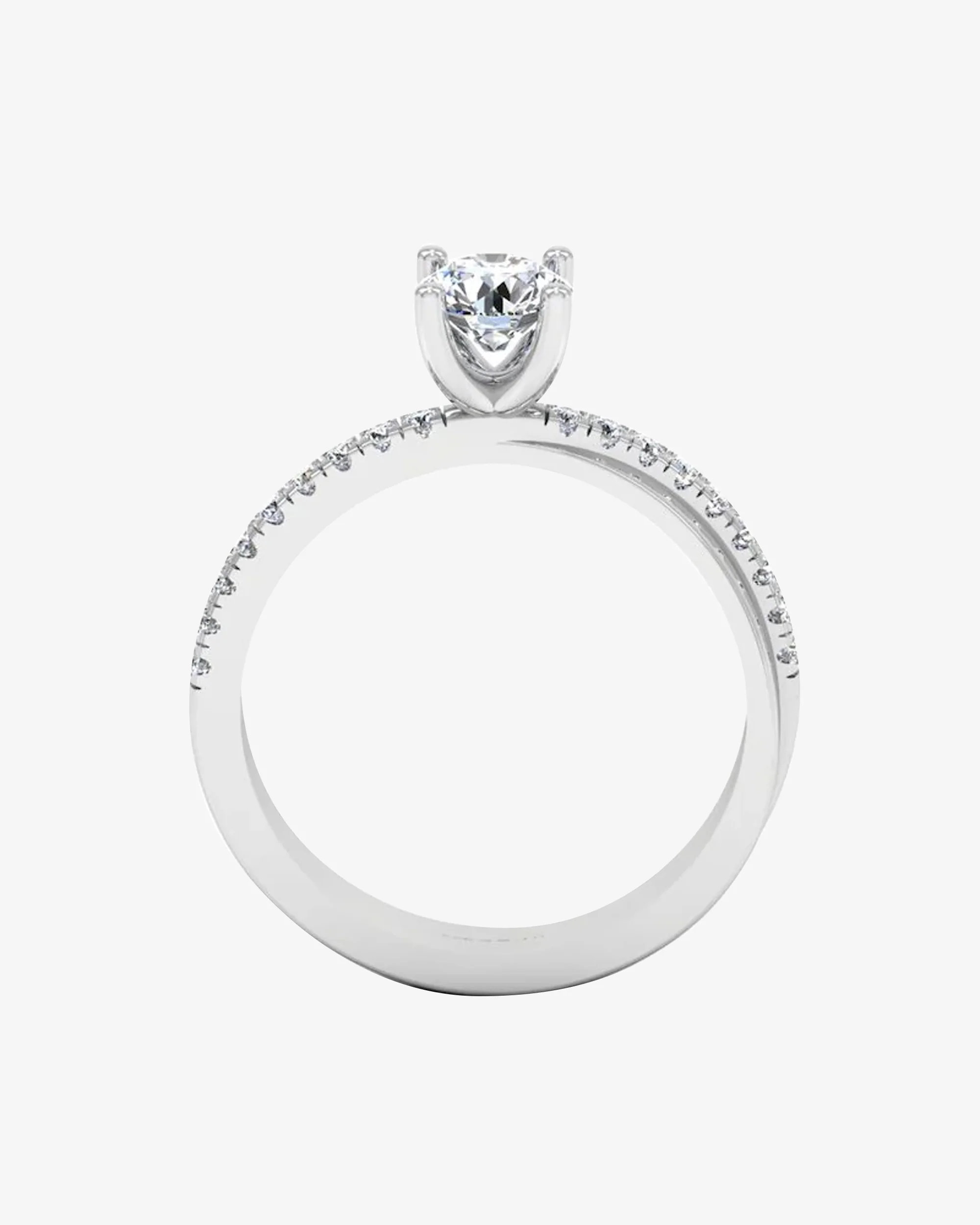 Twisted Moissanite Engagement Ring - Image 6